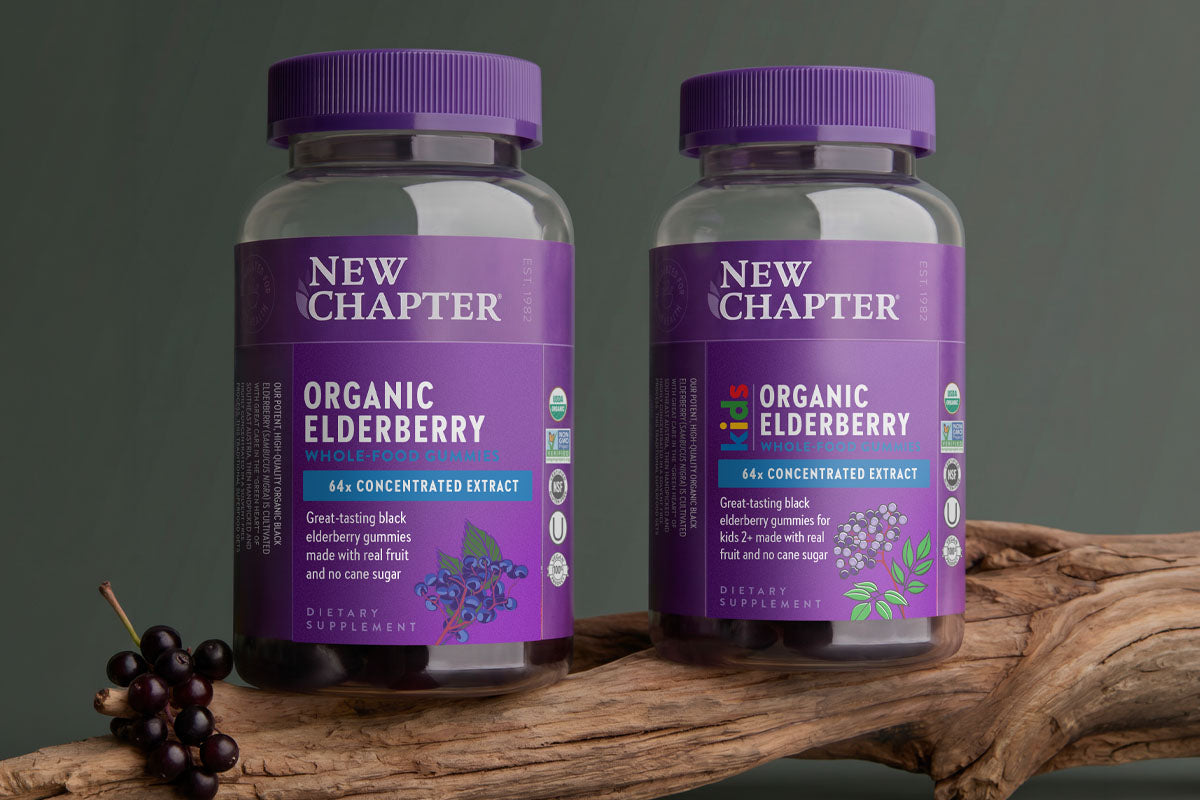 New Chapter Organic Elderberry Gummies Kids & Adults New Bottles