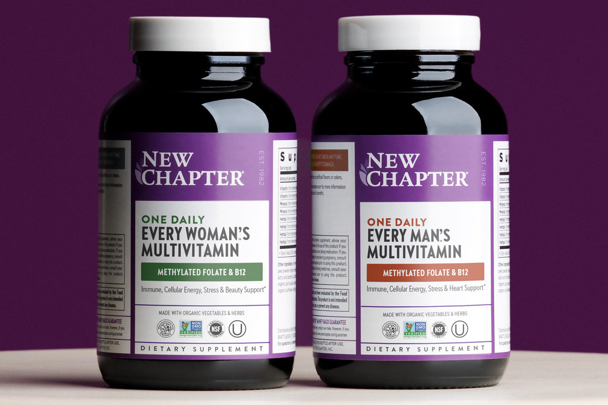 New Chapter Every Woman's One Daily & New Chapter Every Man's One Daily Bottles