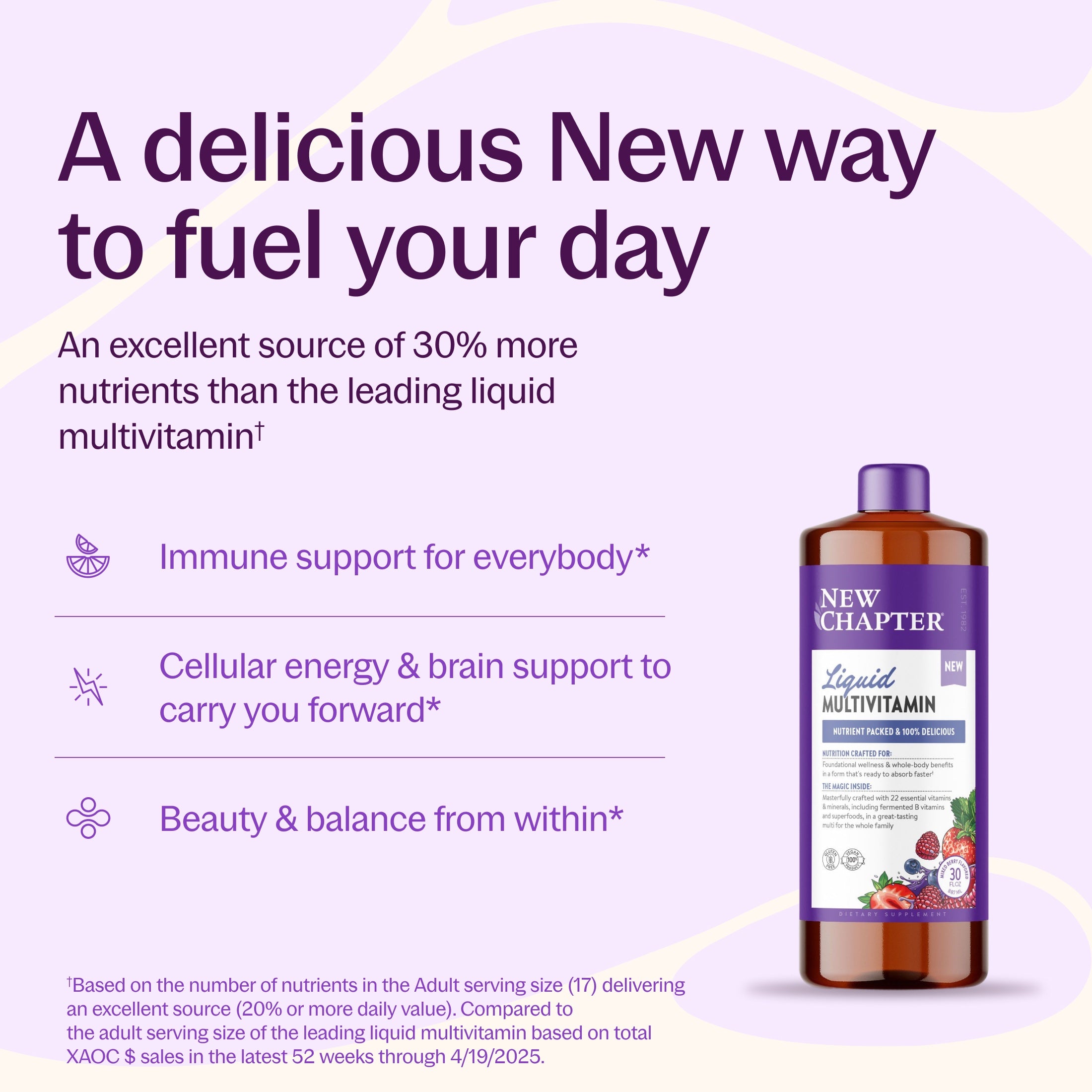 A delicious New way to fuel our day, Immune support for everybody*, Cellular energy & brain support to carry you forward*, Beauty & balance from within