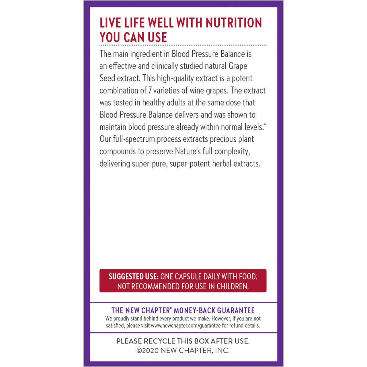 Blood Pressure Balance: Grape Seed Blend