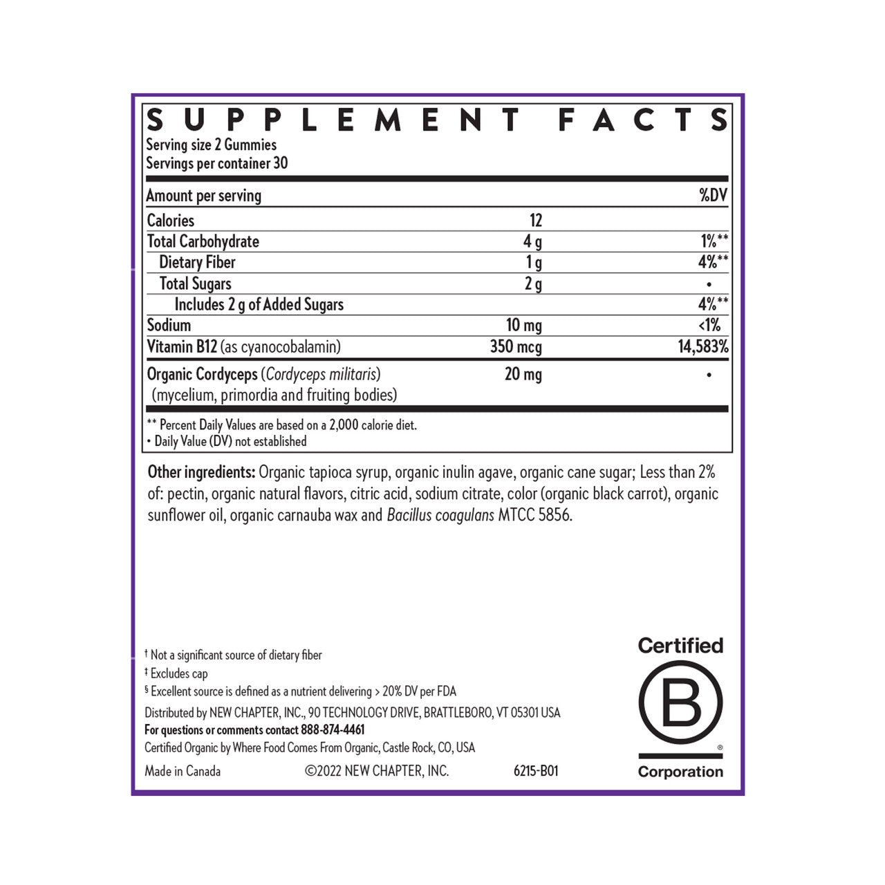 Supplement facts
