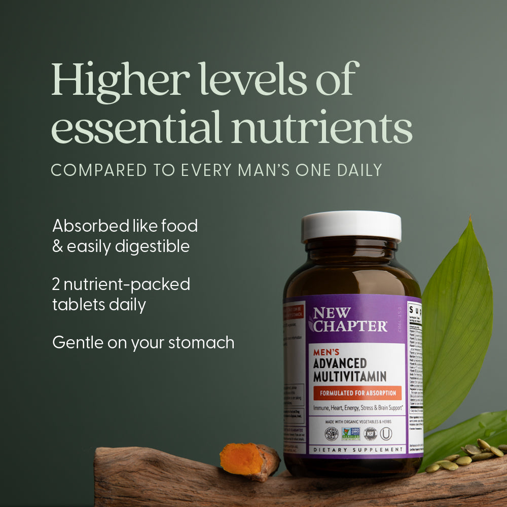 Absorbed like food & easily digestible, 2 nutrient-packed tablets daily, gentle on your stomach