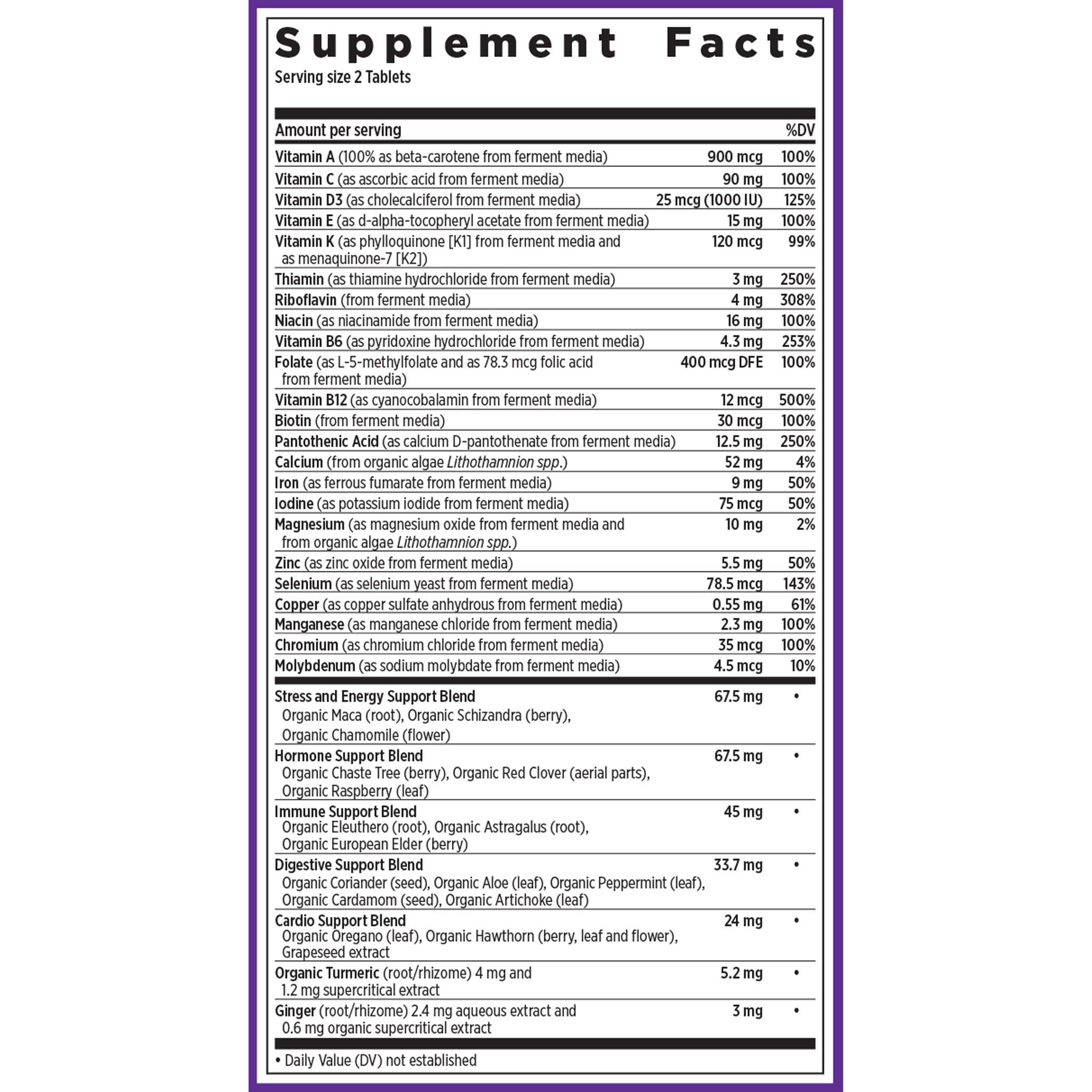 Supplement facts