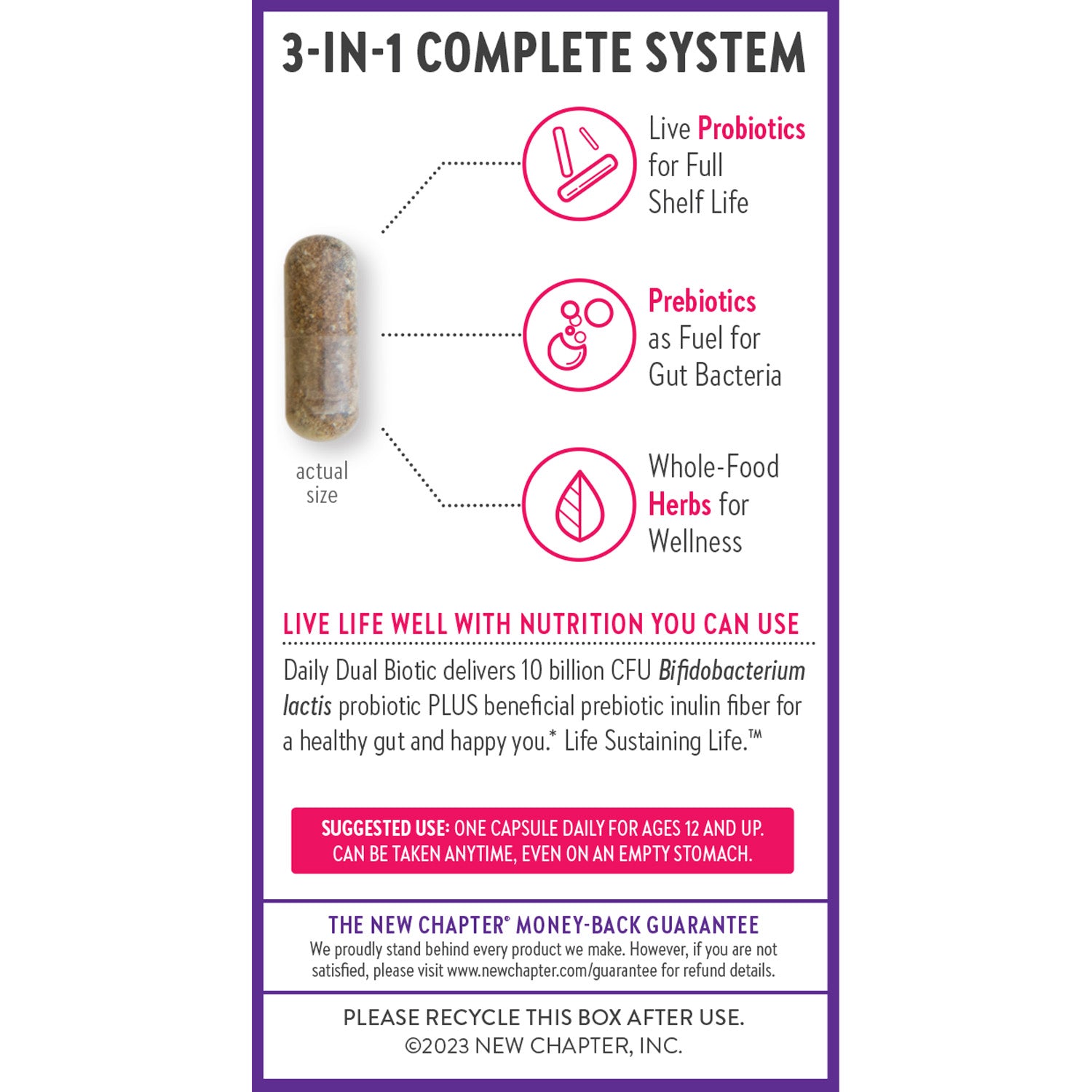 Daily Dual Biotic Probiotic + Prebiotic