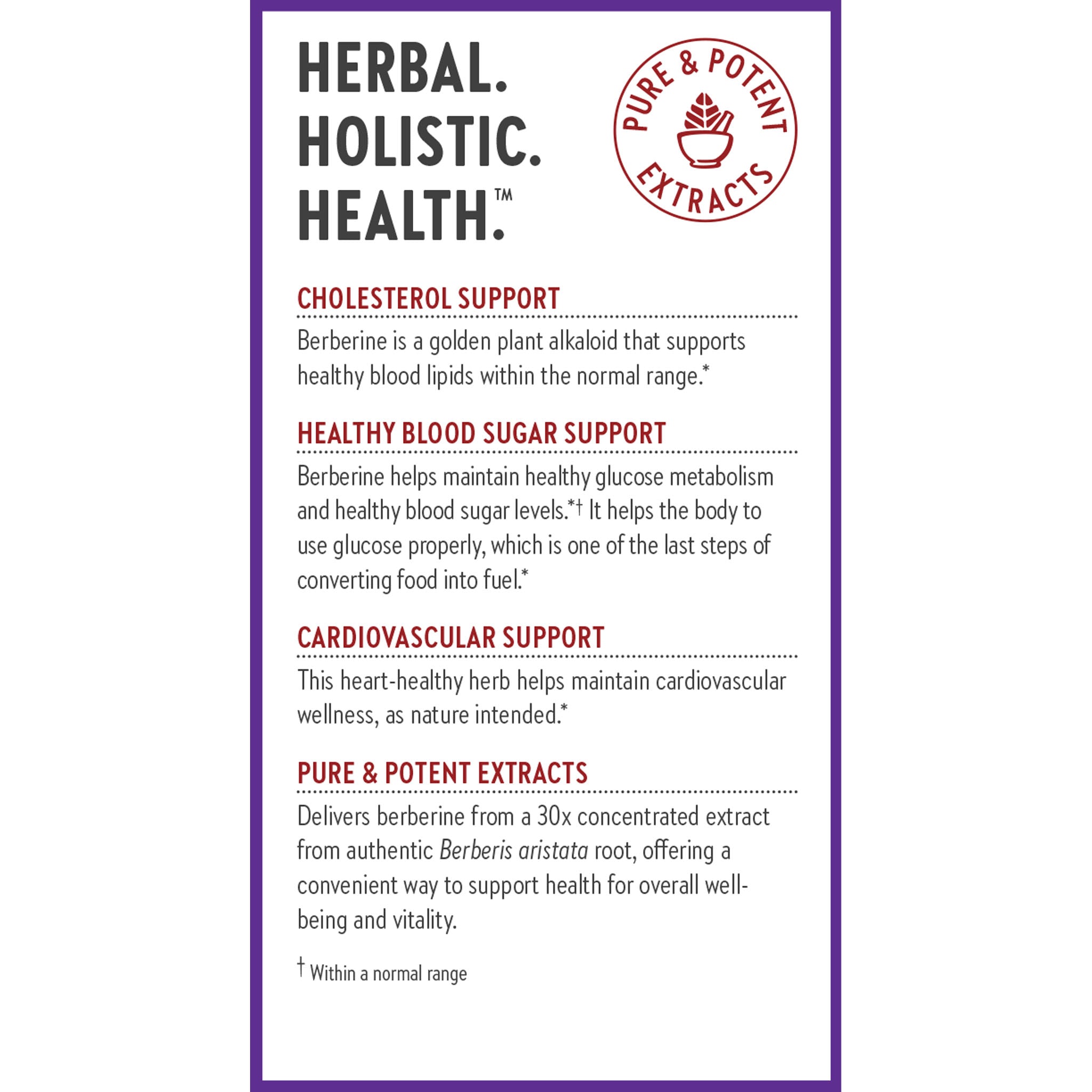 Herbal. Holistic. Health. Cholesterol Support. Healthy Blood Sugar Support. Cardiovascular Support. Pure & Potent Extracts