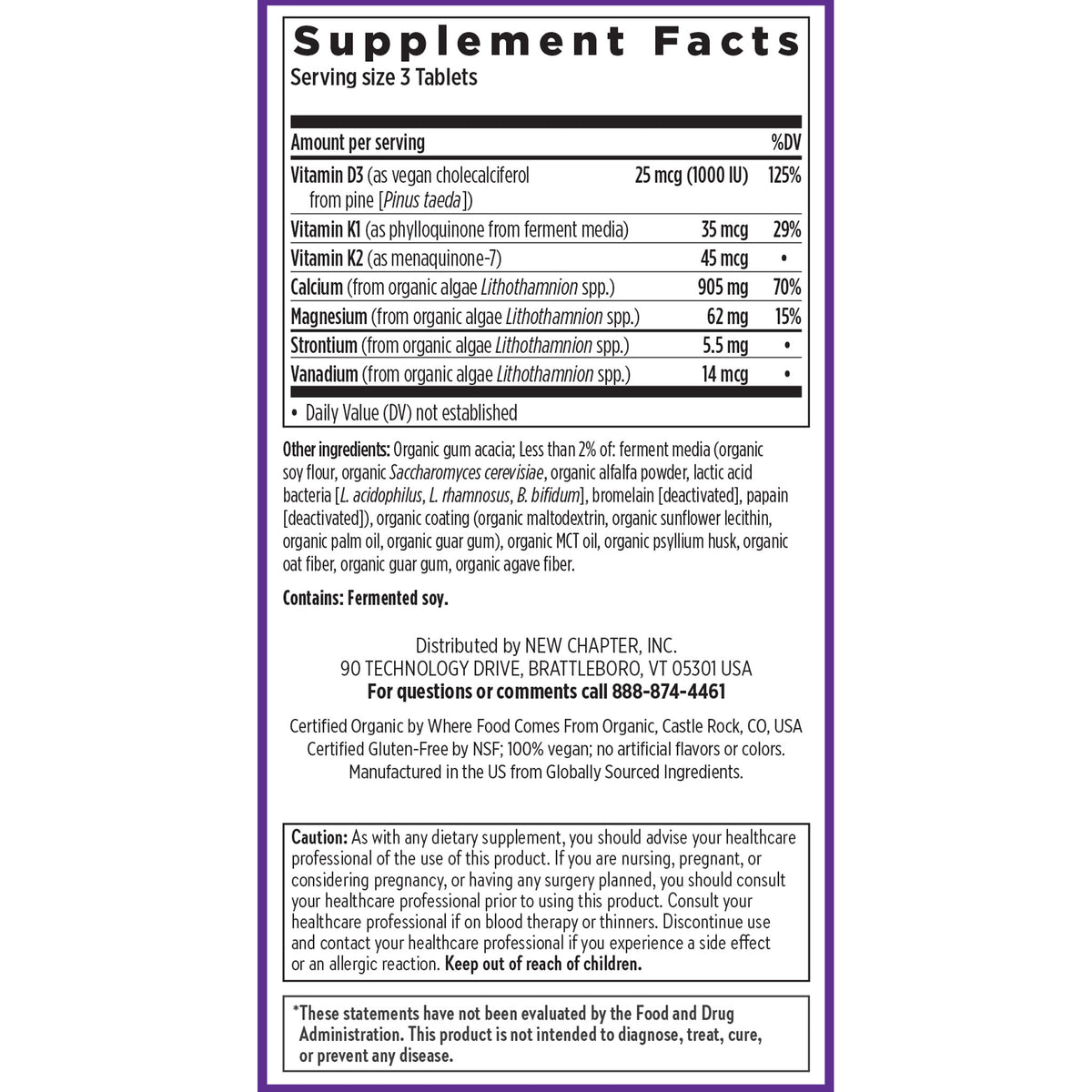 Supplement Facts Panel