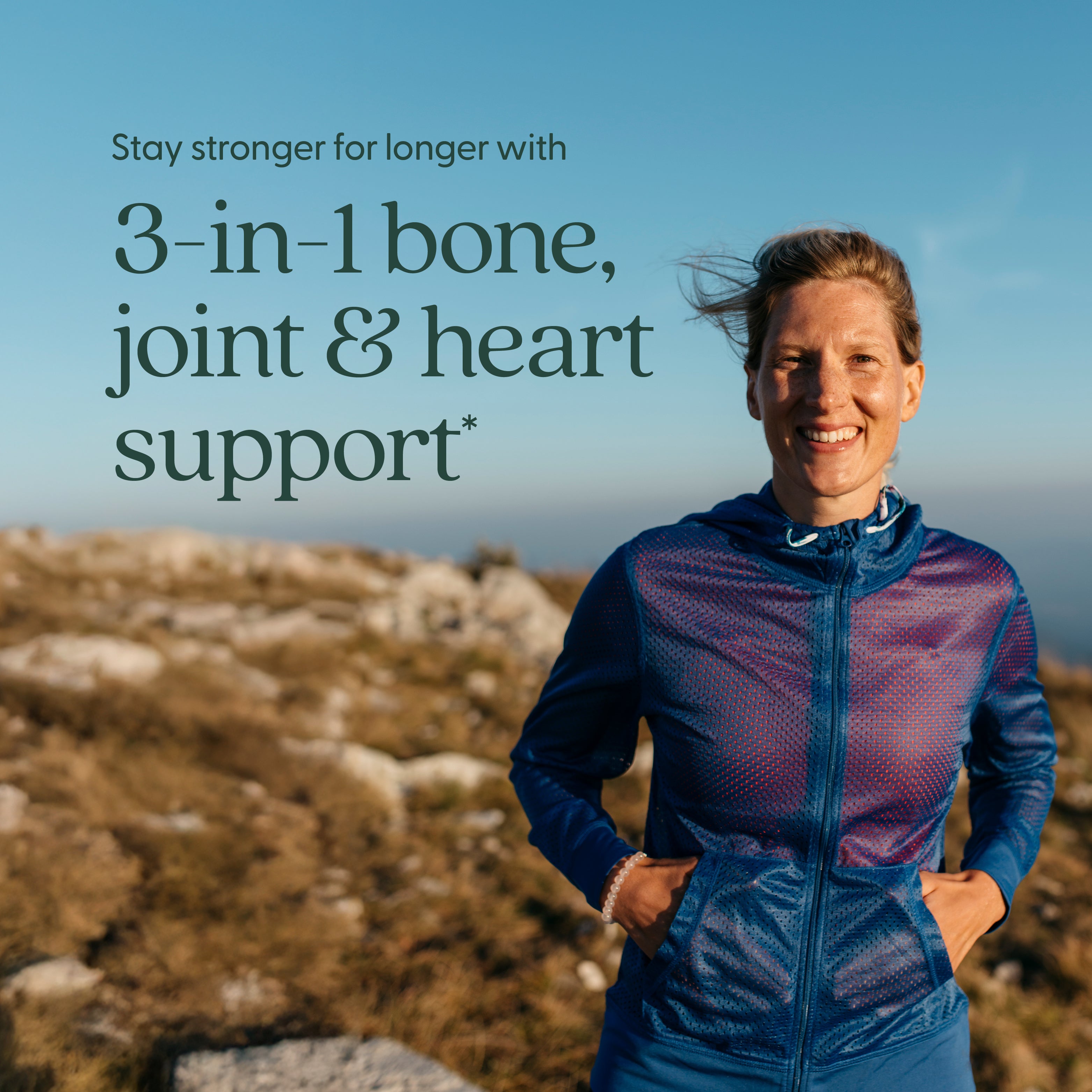 3-in-1 bone, joint & heart support*