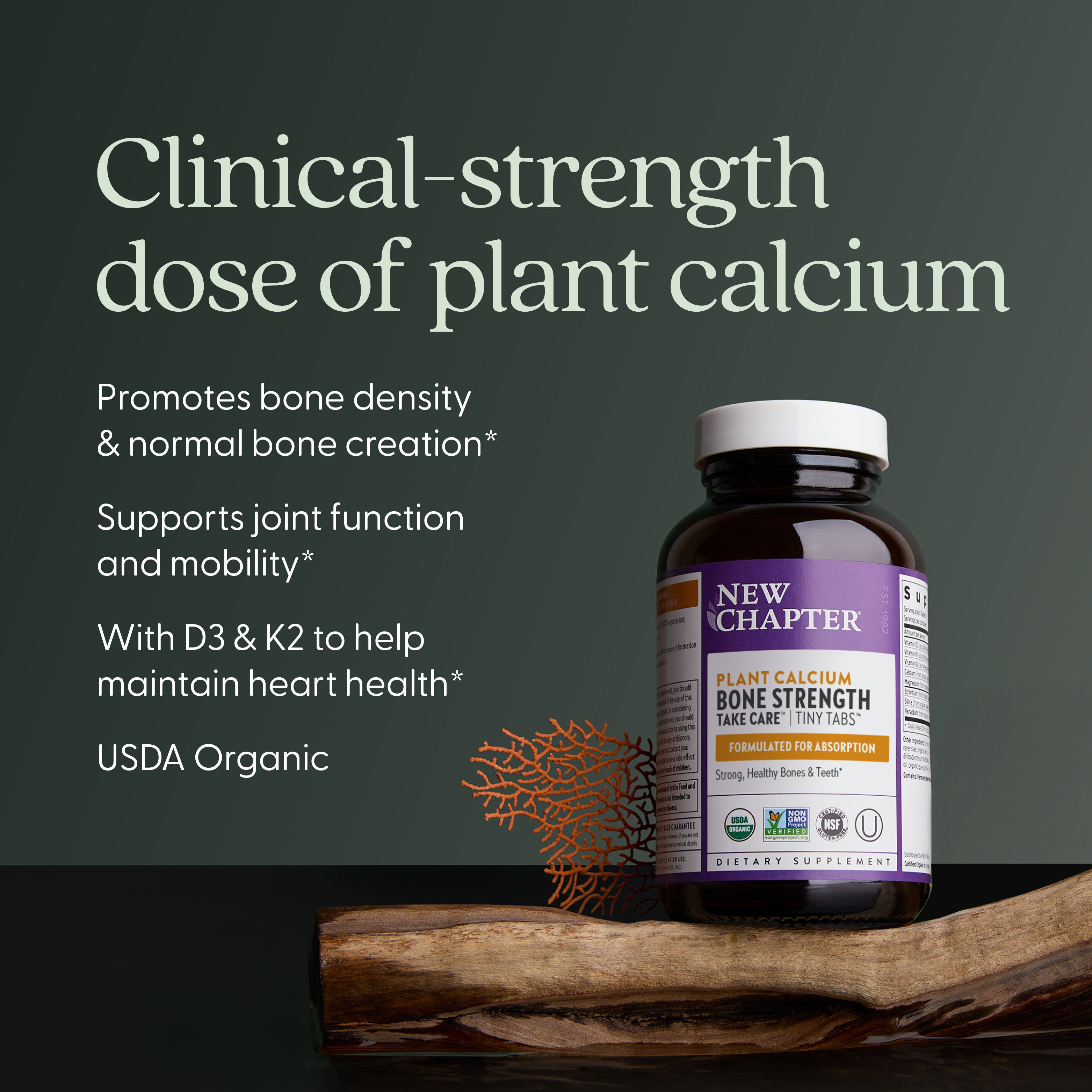 Clinical strength dose of plant calcium