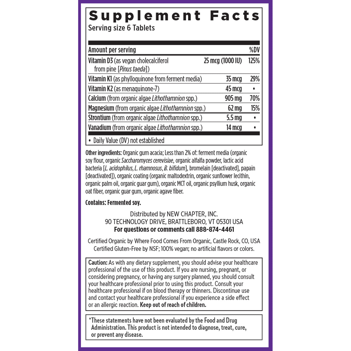 Supplement Facts Panel