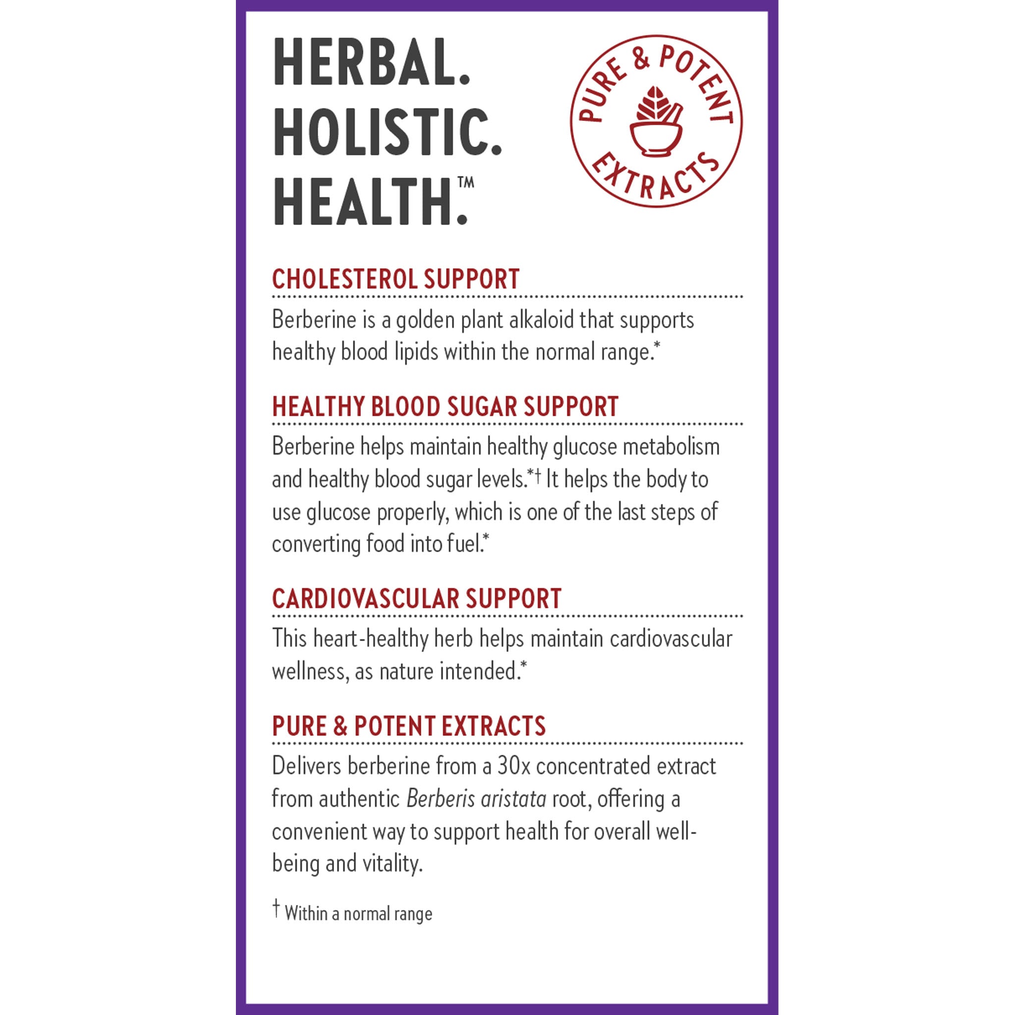 Herbal. Holistic. Health. Cholesterol Support. Healthy Blood Sugar Support. Cardiovascular Support. Pure & Potent Extracts