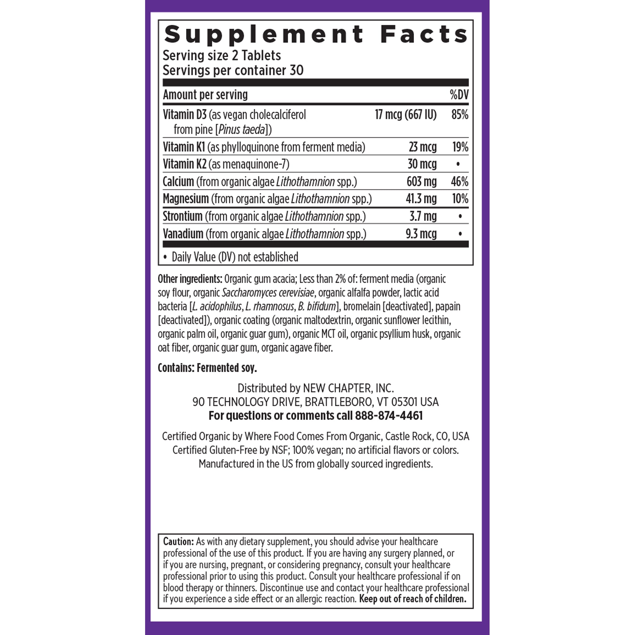 Supplement facts
