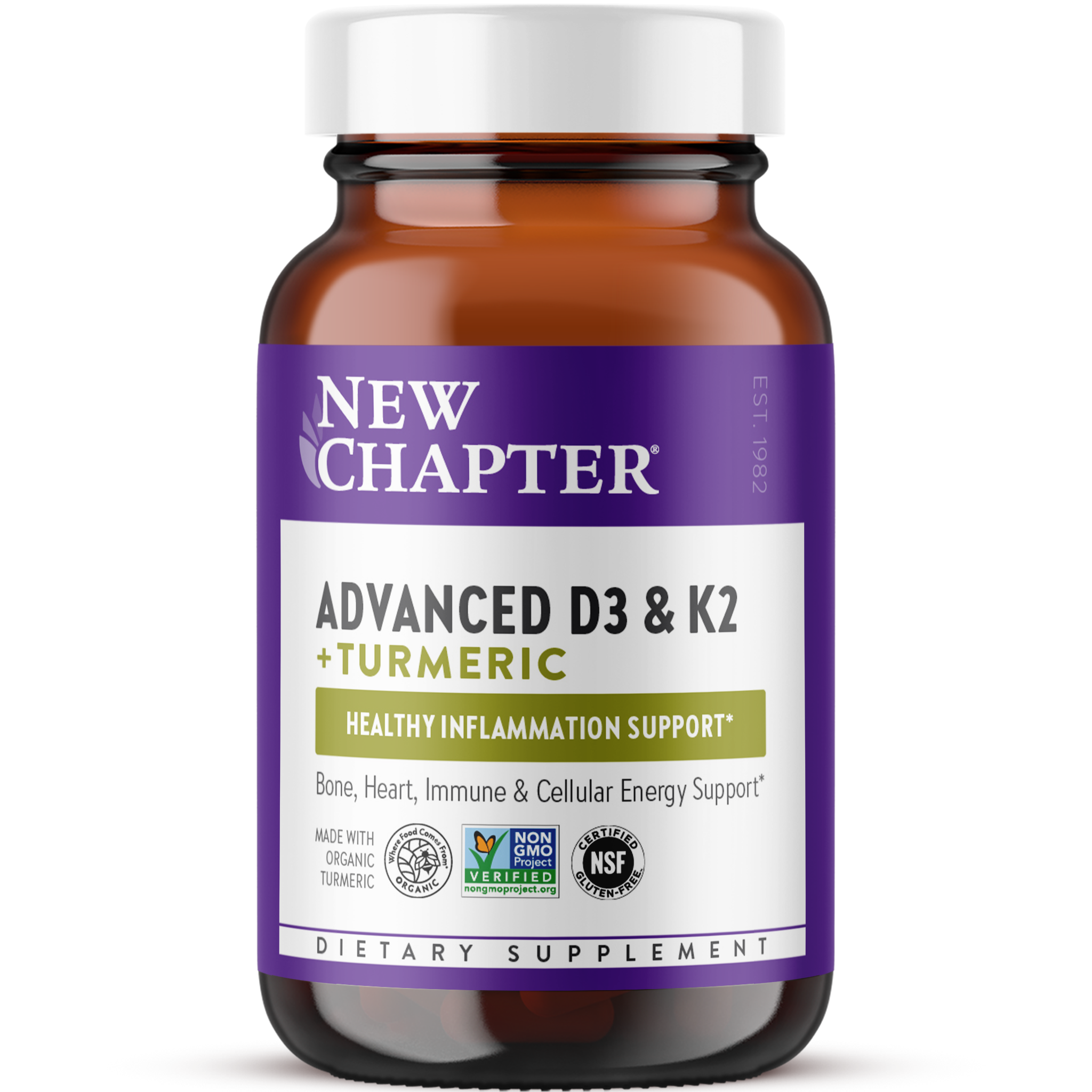 Advanced D3 & K2 + Turmeric Bottle