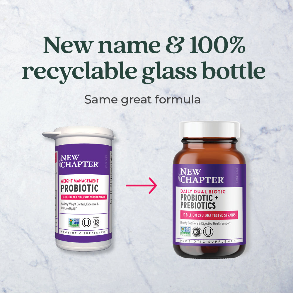 New Name & 100% recyclable glass bottle Same great formula