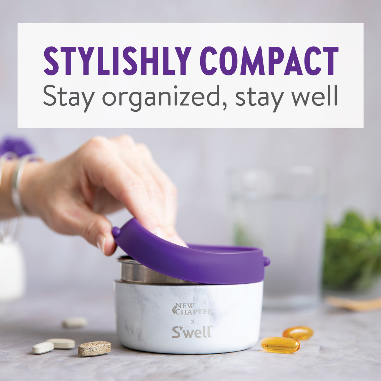 S’well x New Chapter Vitamin Organizer