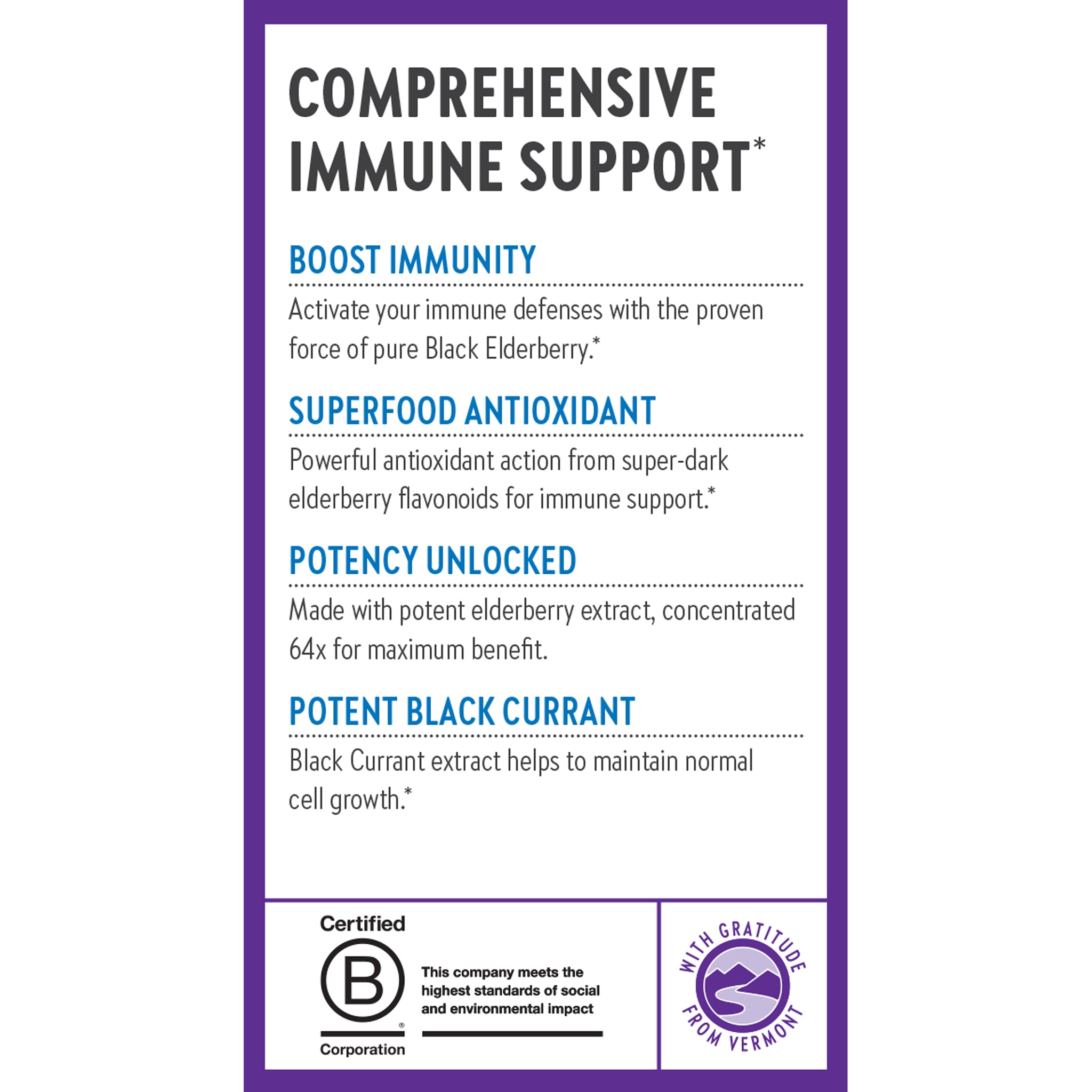 Comprehensive Immune Support, Boost Immunity, Superfood Antioxidant, Potency Unlocked, Potent Black Currant