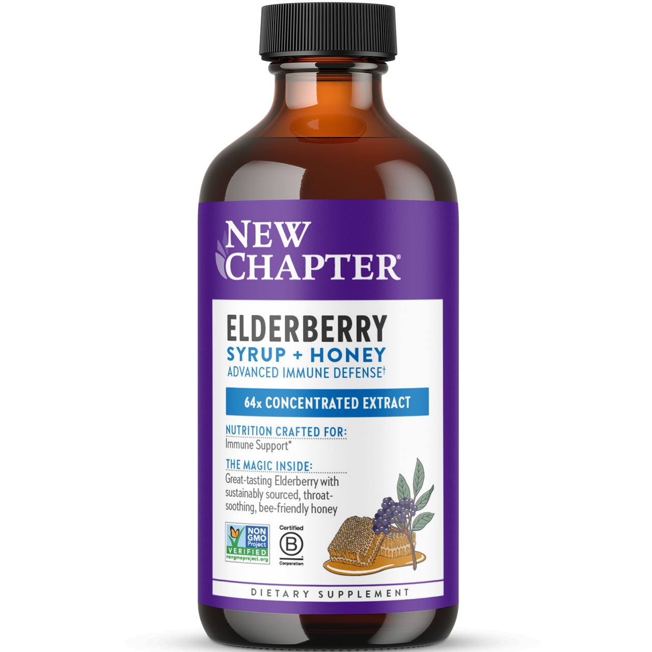 New Chapter Elderberry Syrup + Honey Advanced Immune Defense