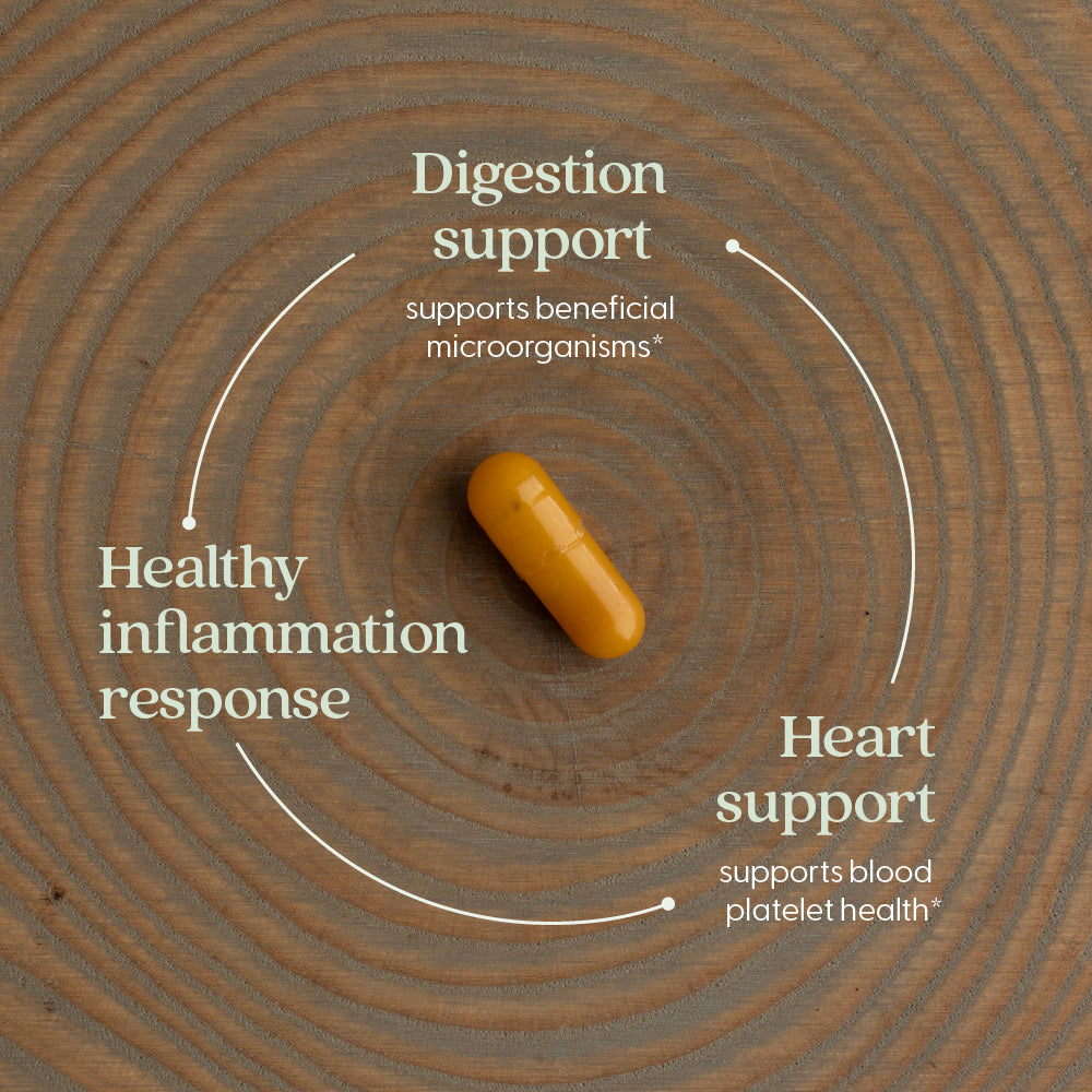 Digestion support, healthy inflammation response, heart support