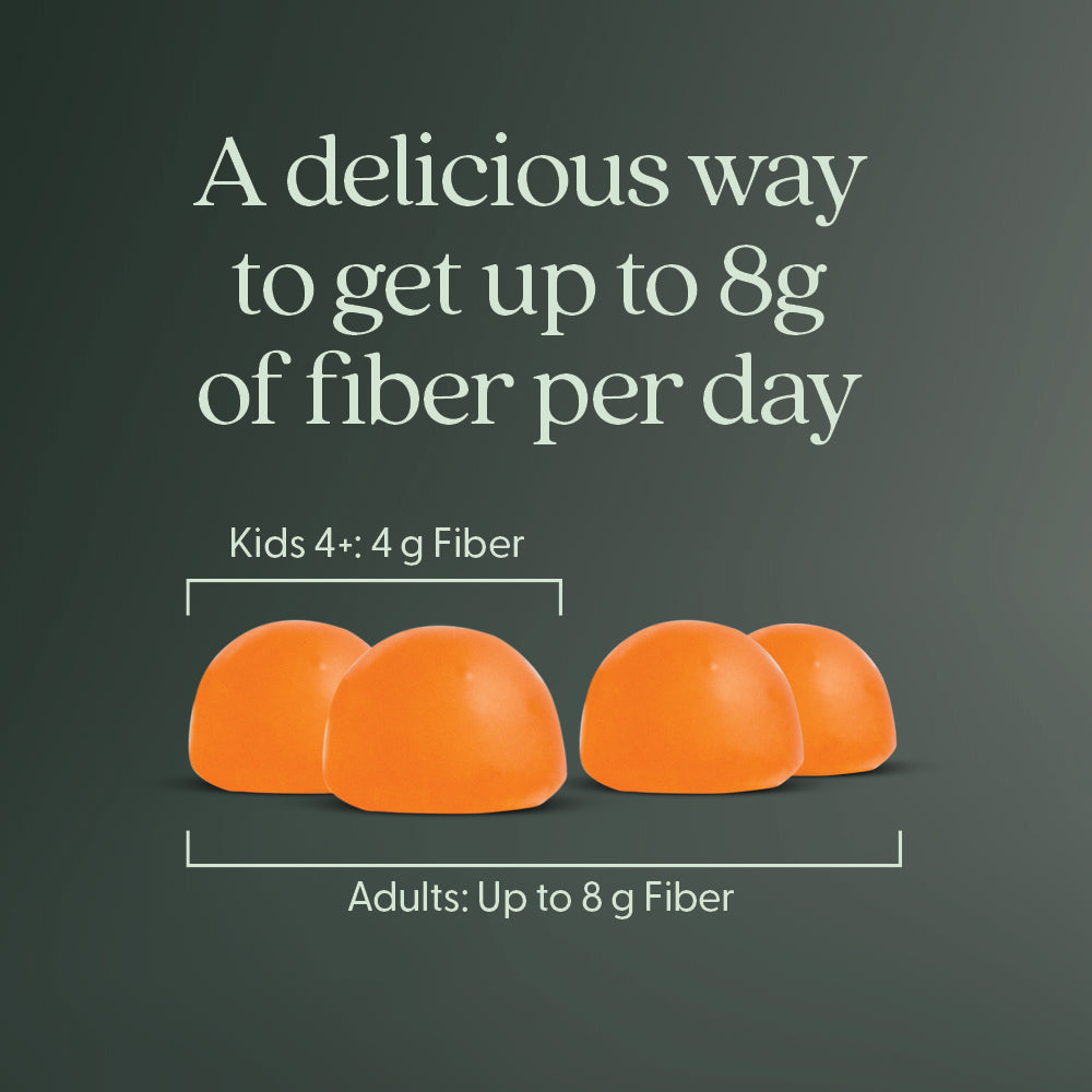 A delicious way to get up to 8g of fiber per day (Kids 4+: 4 g Fiber, Adults: Up to 8 g Fiber)