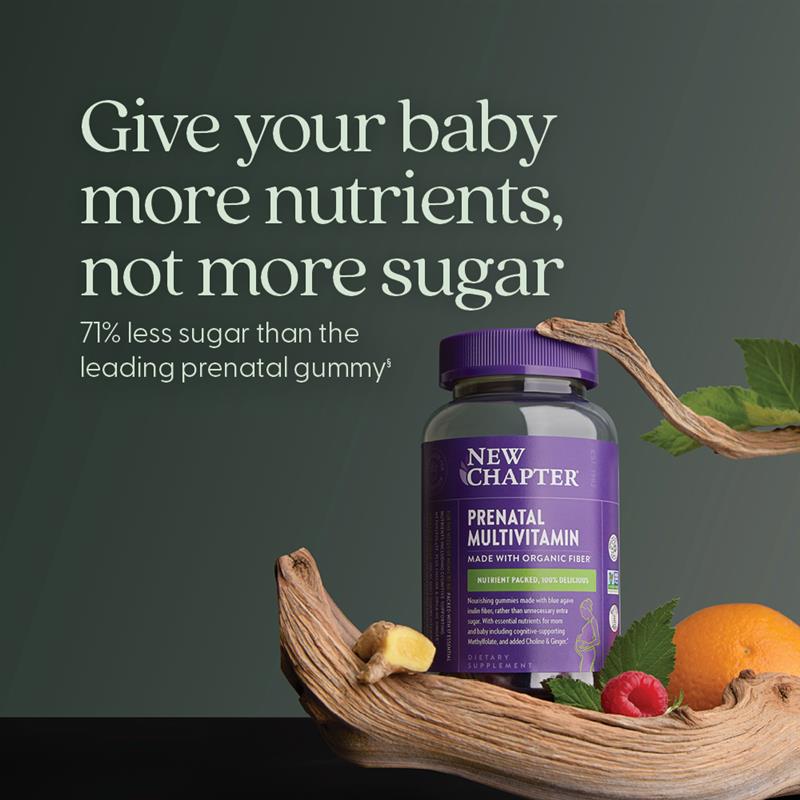 71% less sugar than the leading prenatal gummy