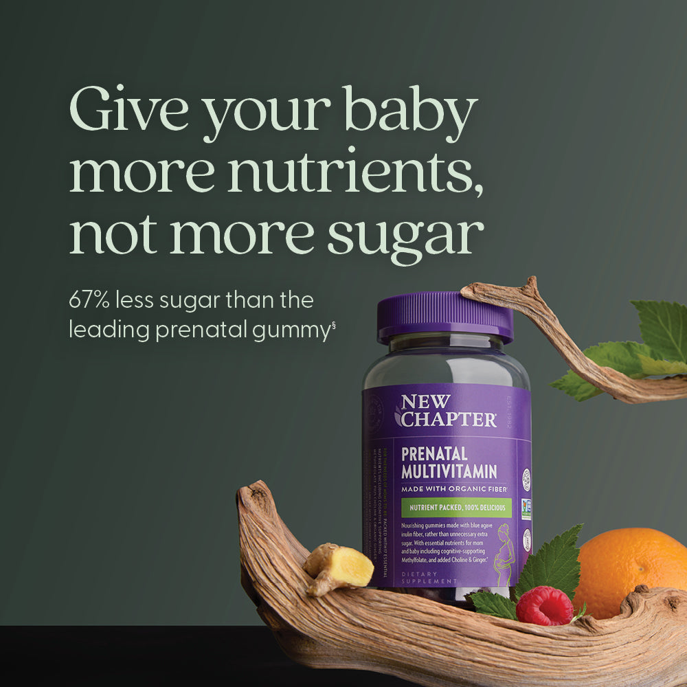 67% less sugar than the leading prenatal gummy