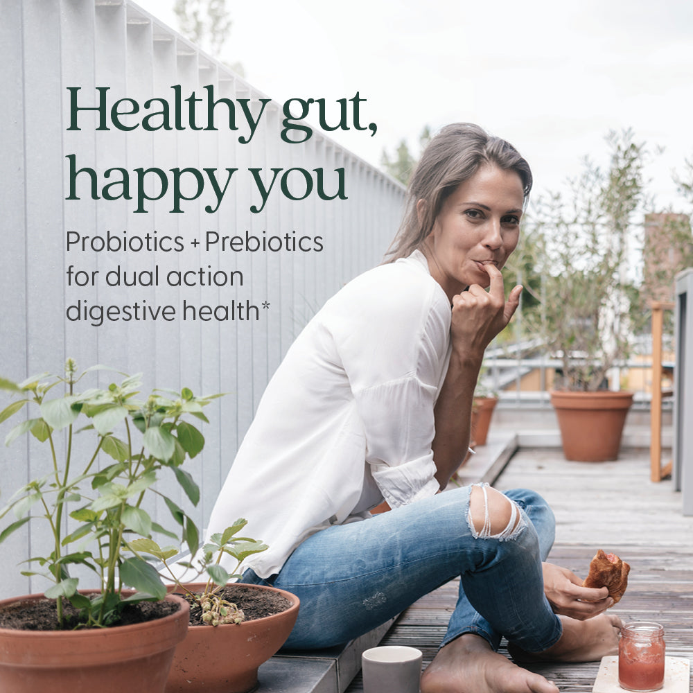 Probiotics + Prebiotics for dual action digestive health