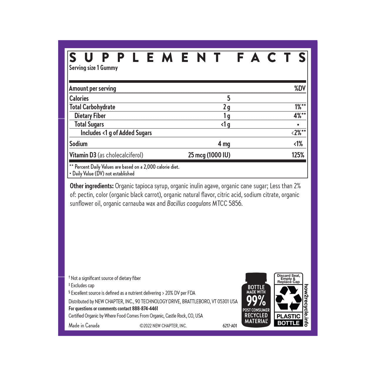 Supplement facts
