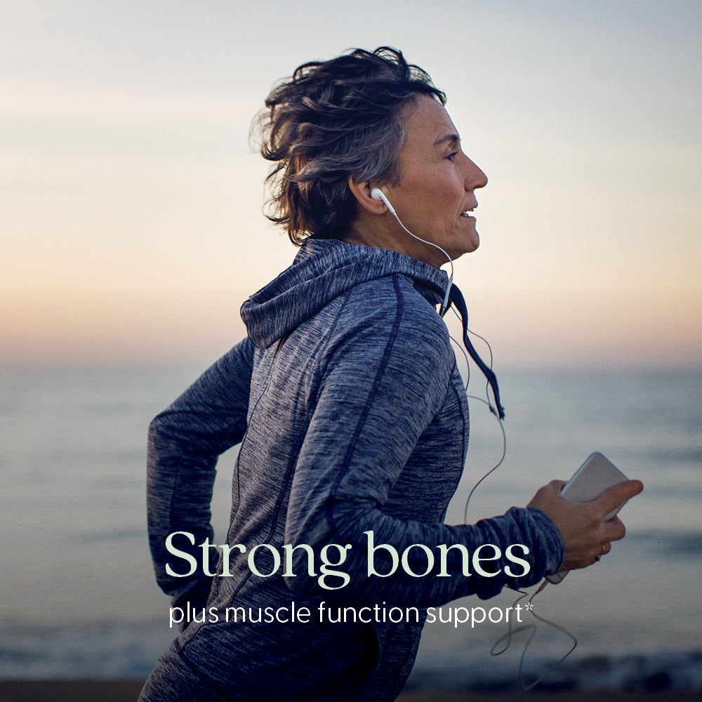 Strong bones plus muscle function support