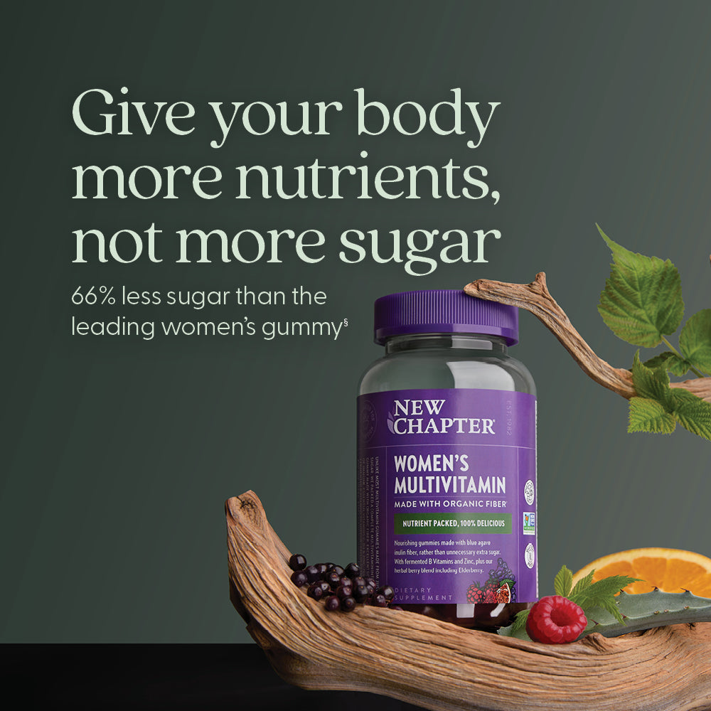 66% less sugar than the leading women's gummy