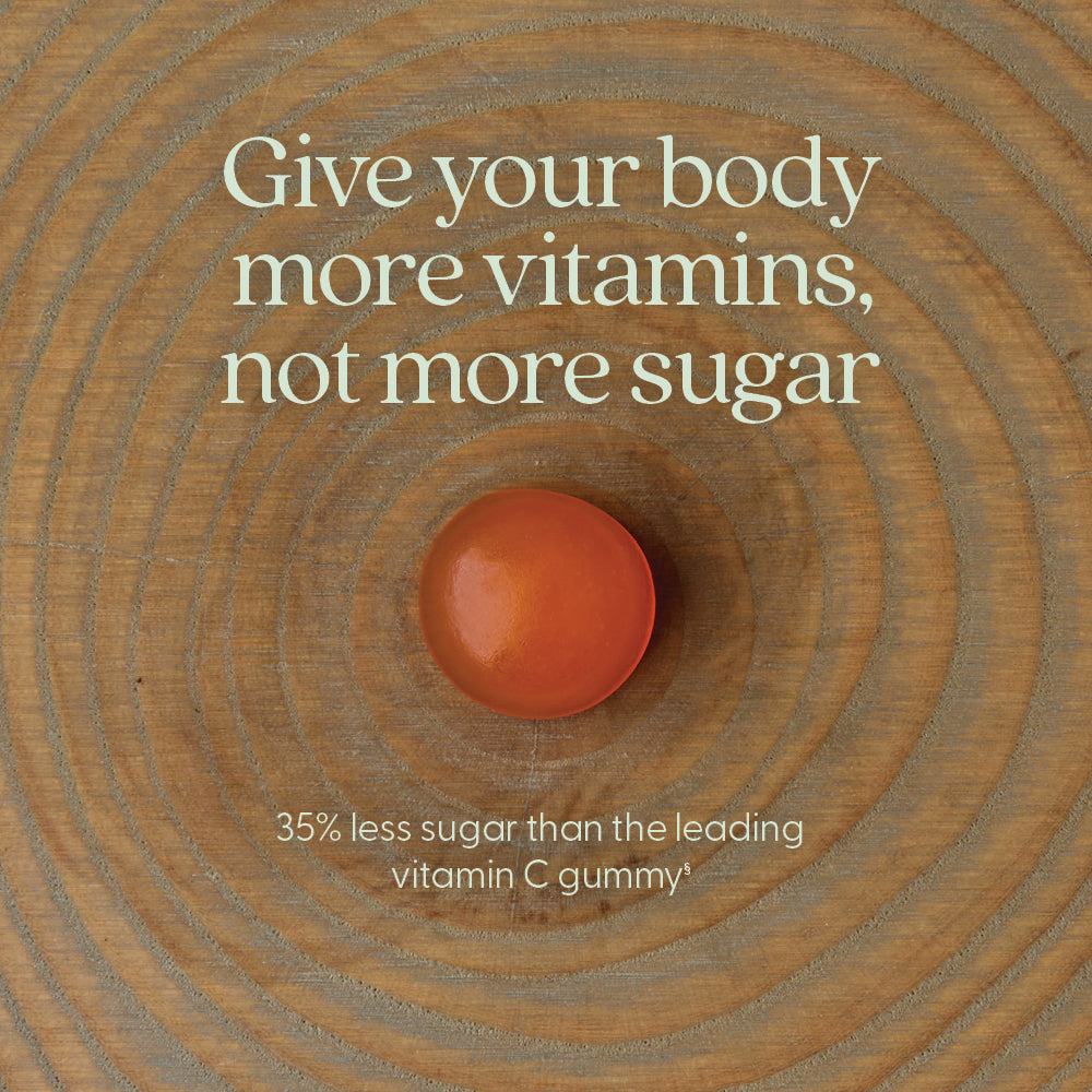 35% less sugar than the leading vitamin C gummy