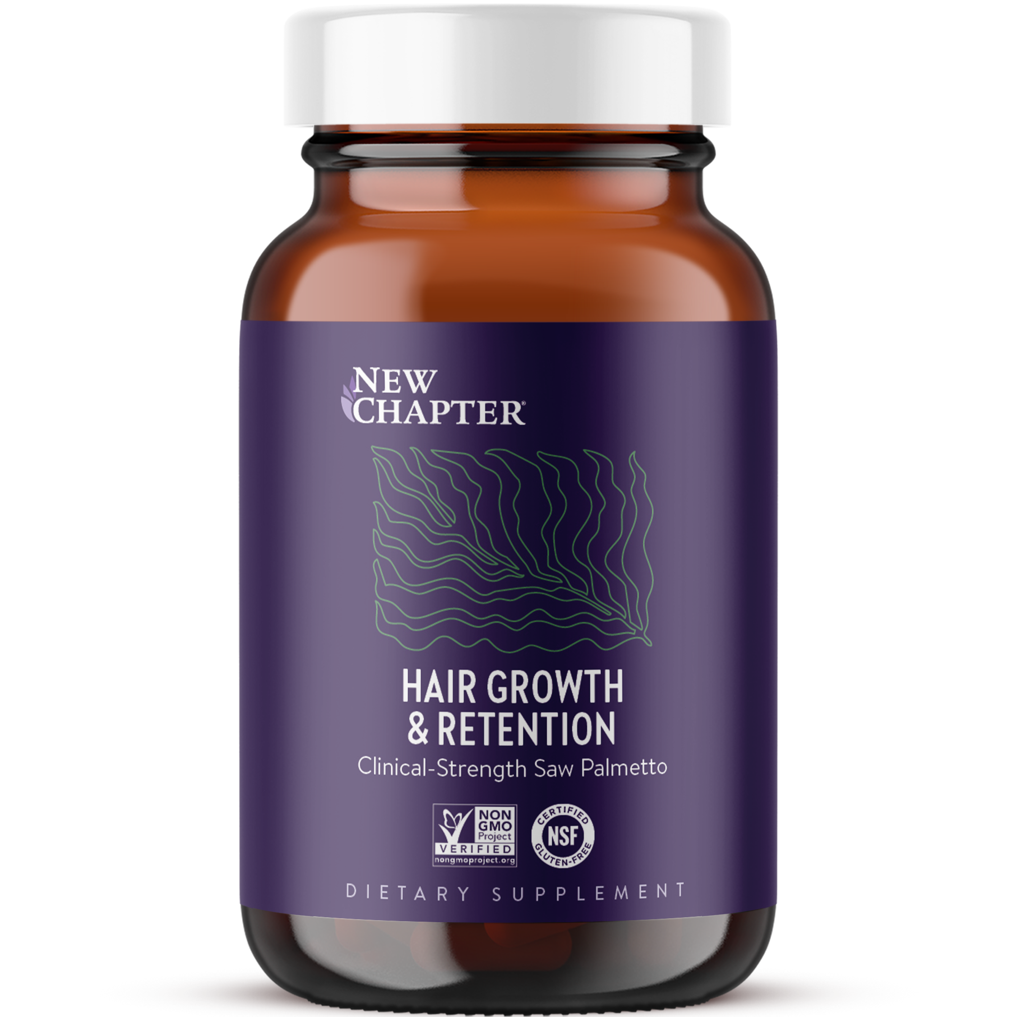 New Chapter Hair Growth & Retention Bottle - Clinical-Strength Saw Palmetto Bottle