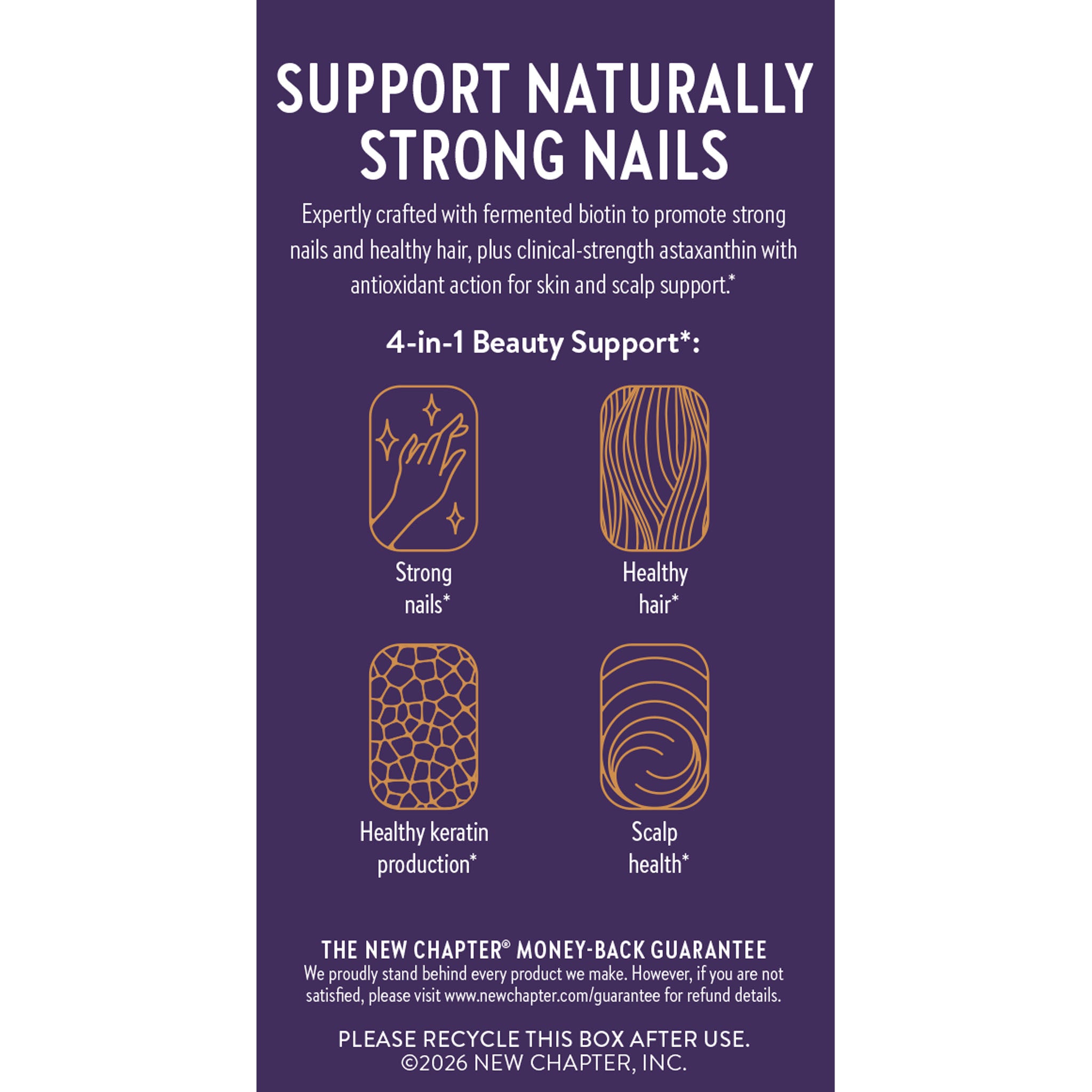 Support Naturally Strong Nails, 4-in-1 Beauty Support, Strong Nails, Healthy Hair, Healthy Keratin Production, Scalp Health