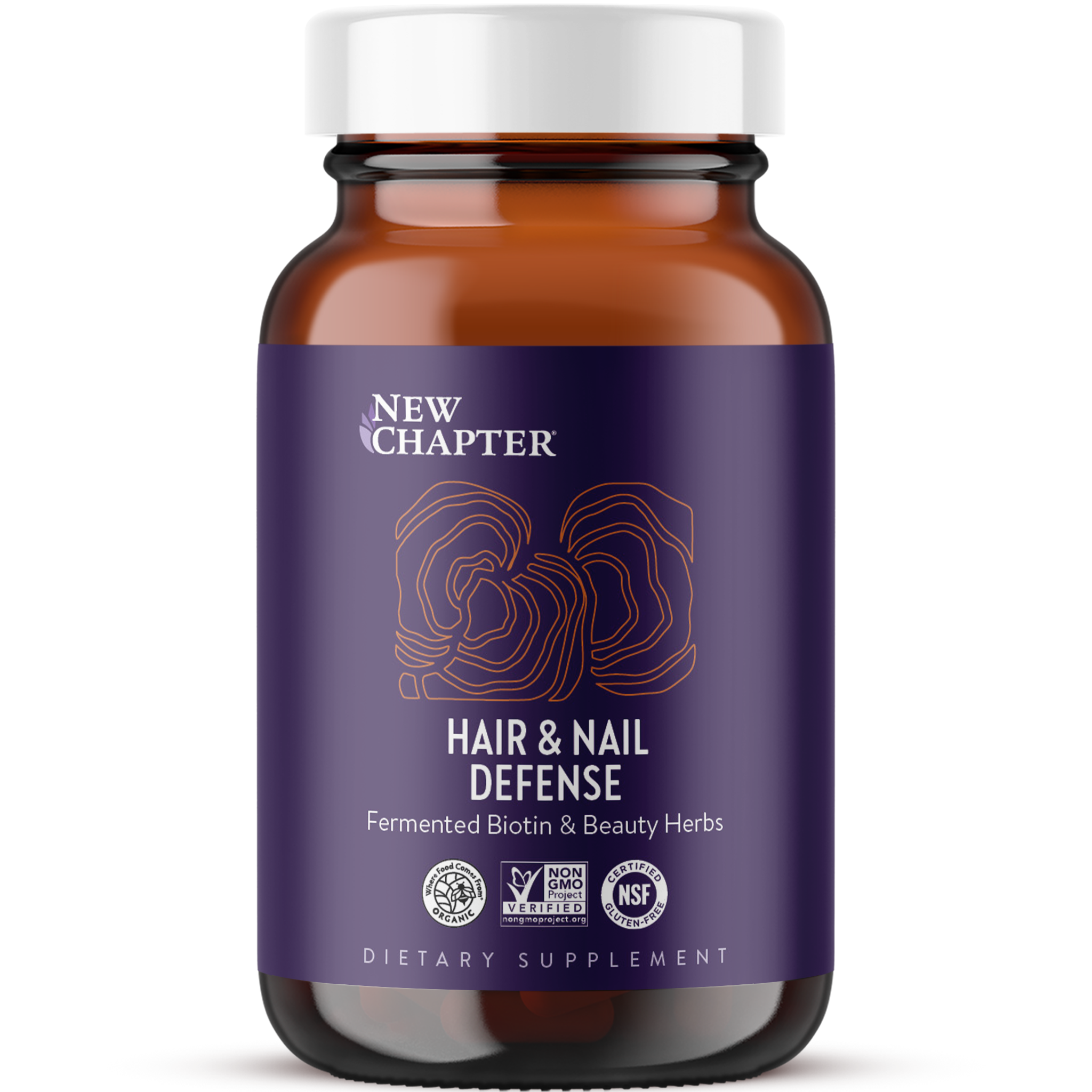 New Chapter Hair & Nail Defense Bottle fermented Biotin & Beauty Herbs