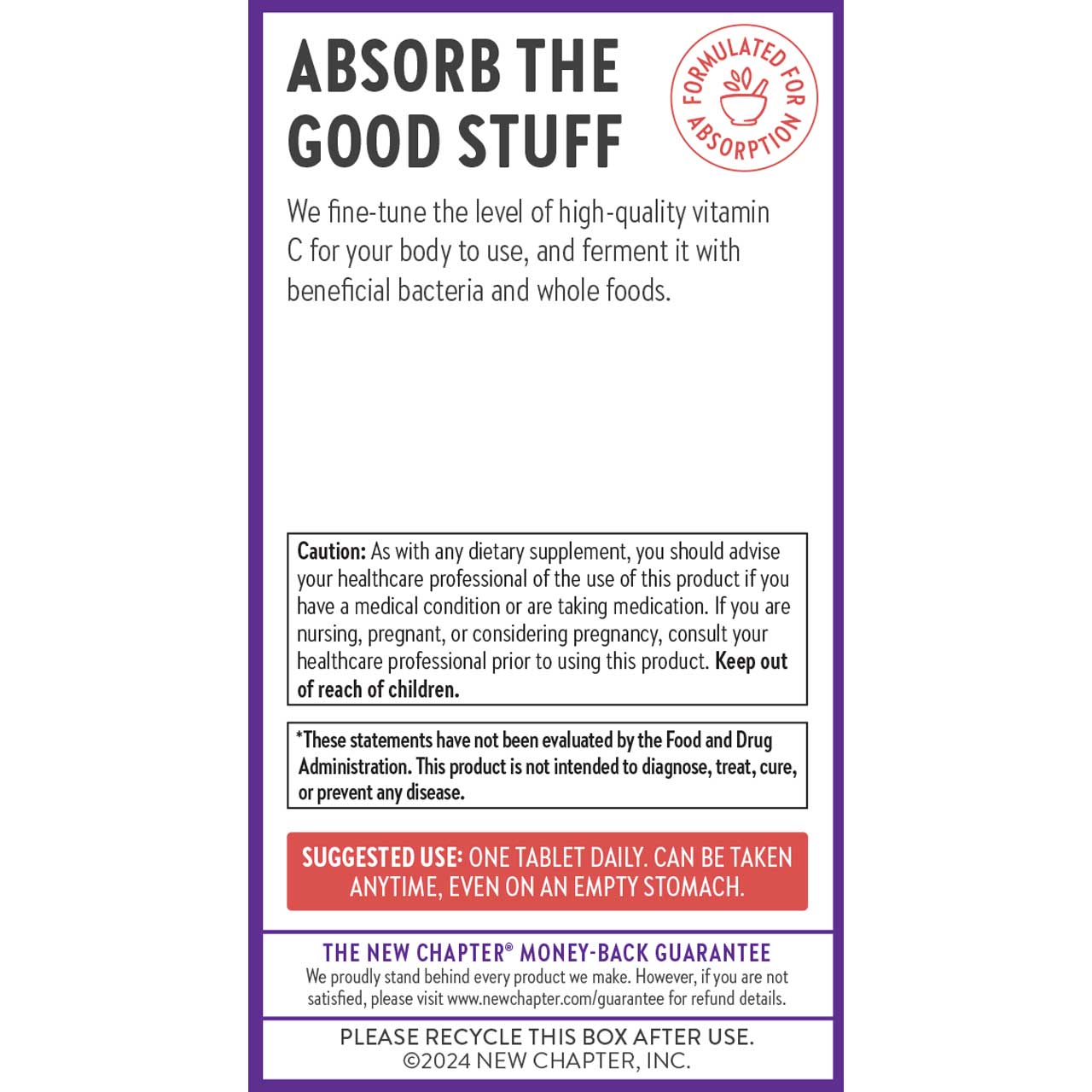 Absorb the good stuff.