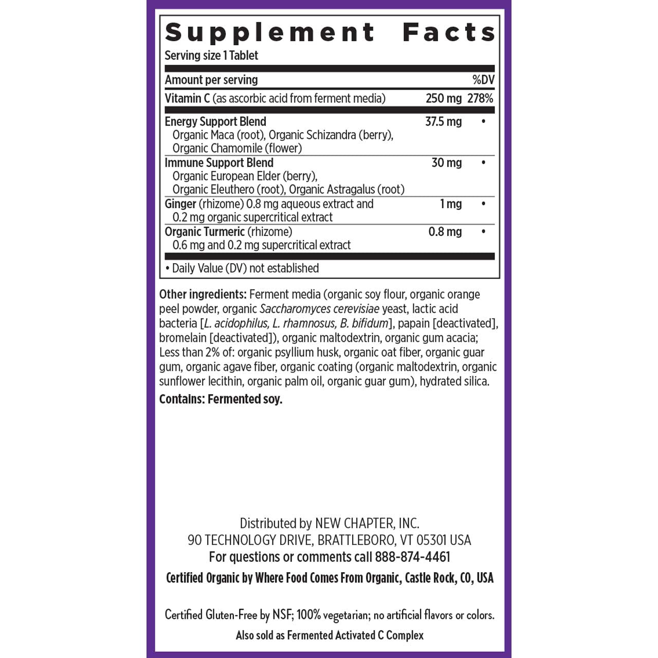 Supplement facts