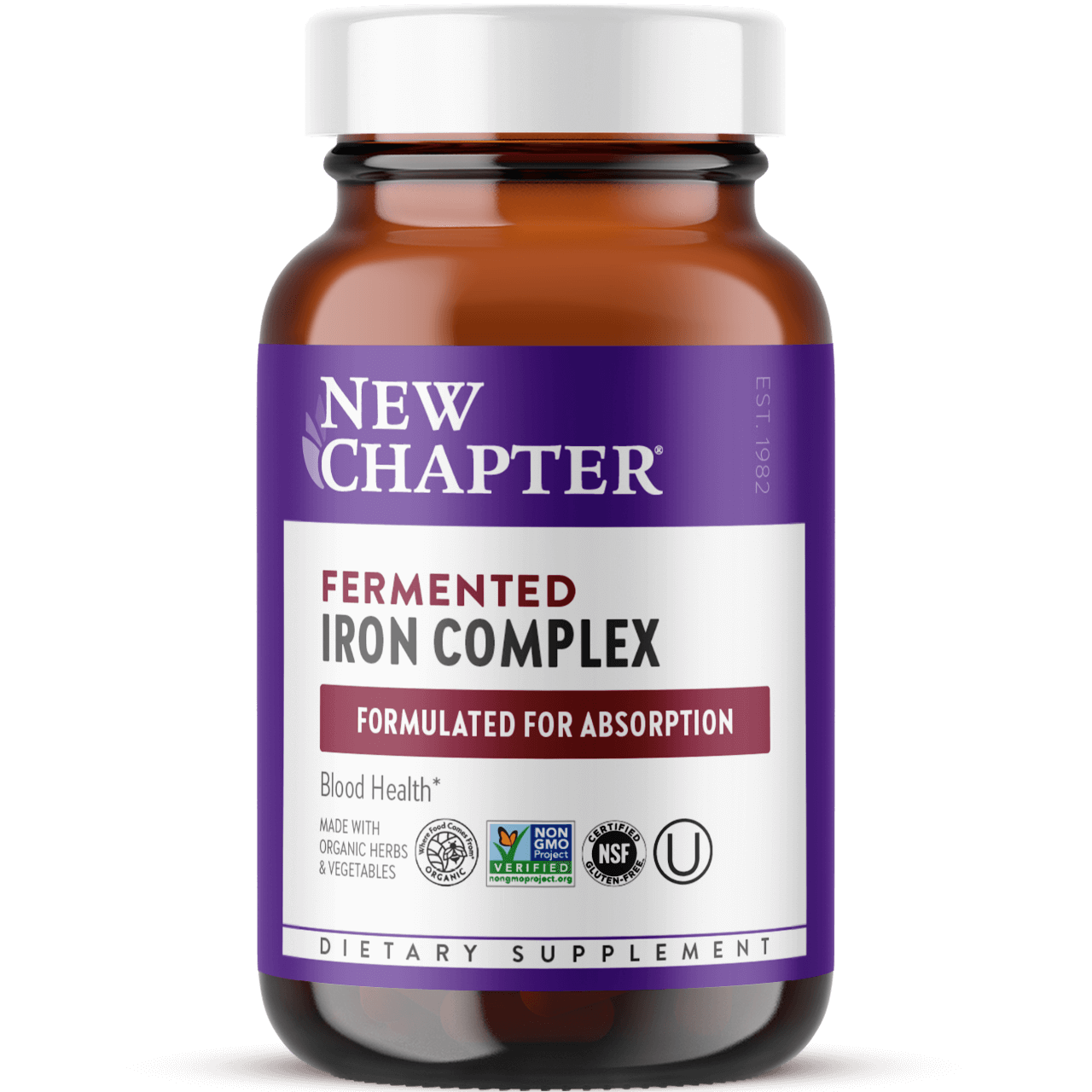 Fermented Iron complex bottle, blood health