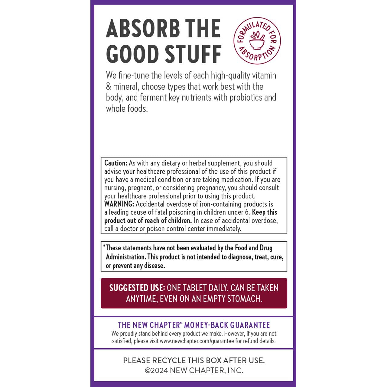 Absorb the good stuff. Formulated for Absorption