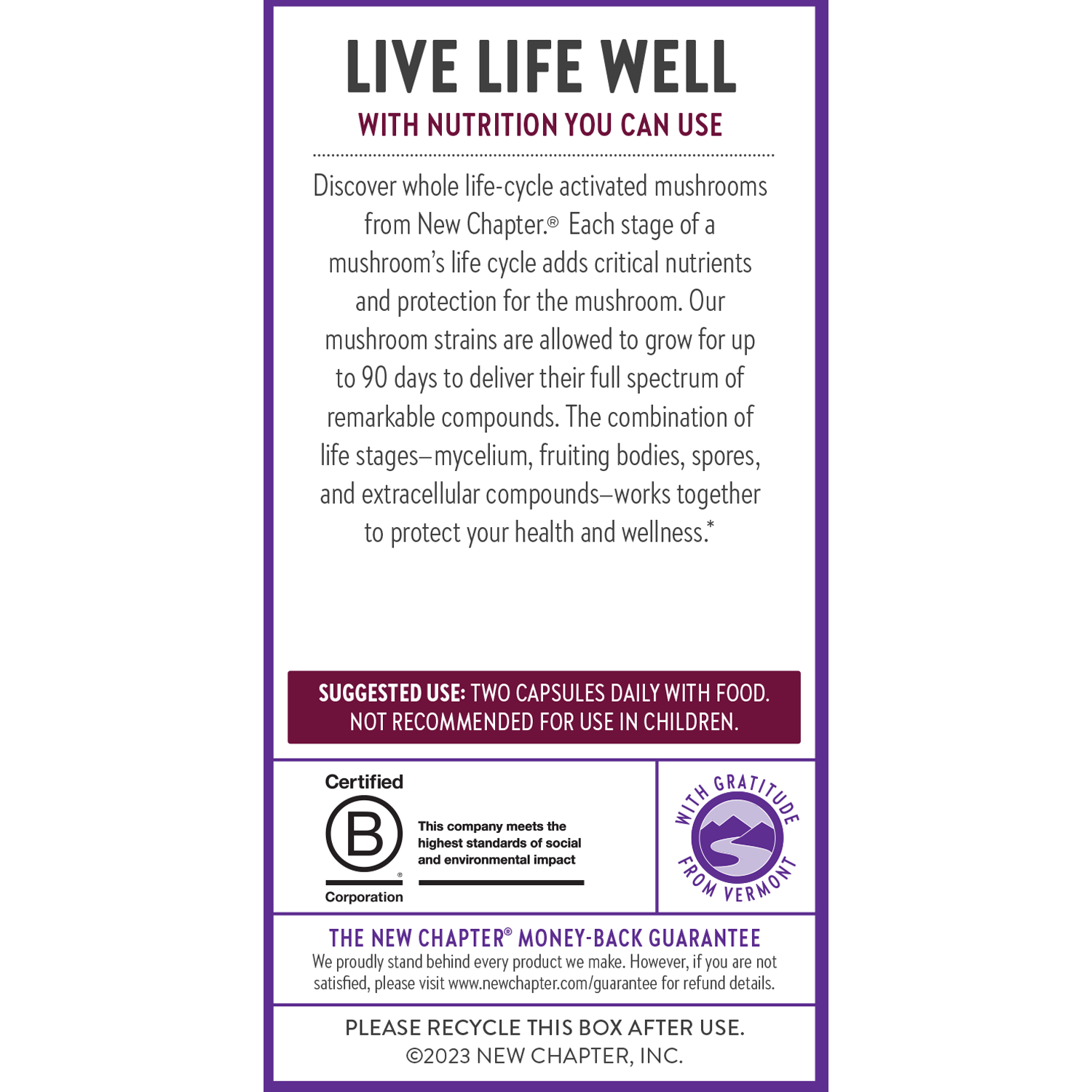 Our mushroom strains are allowed to grow for up to 90 days to deliver their full spectrum of remarkable compounds.