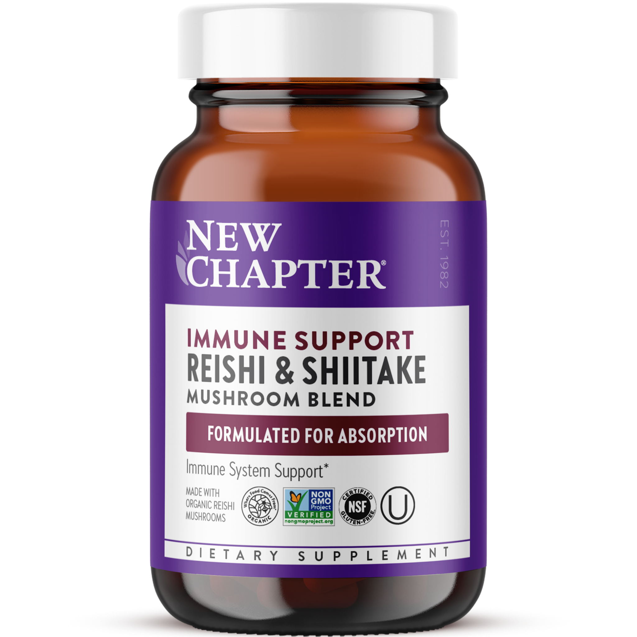 New Chapter Immune Support Reishi & Shiitake Mushroom Blend Bottle