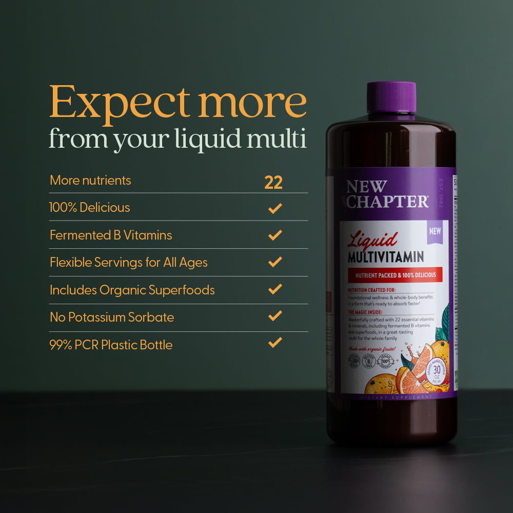 Expect more from your liquid multivitamin - 22 more nutrients