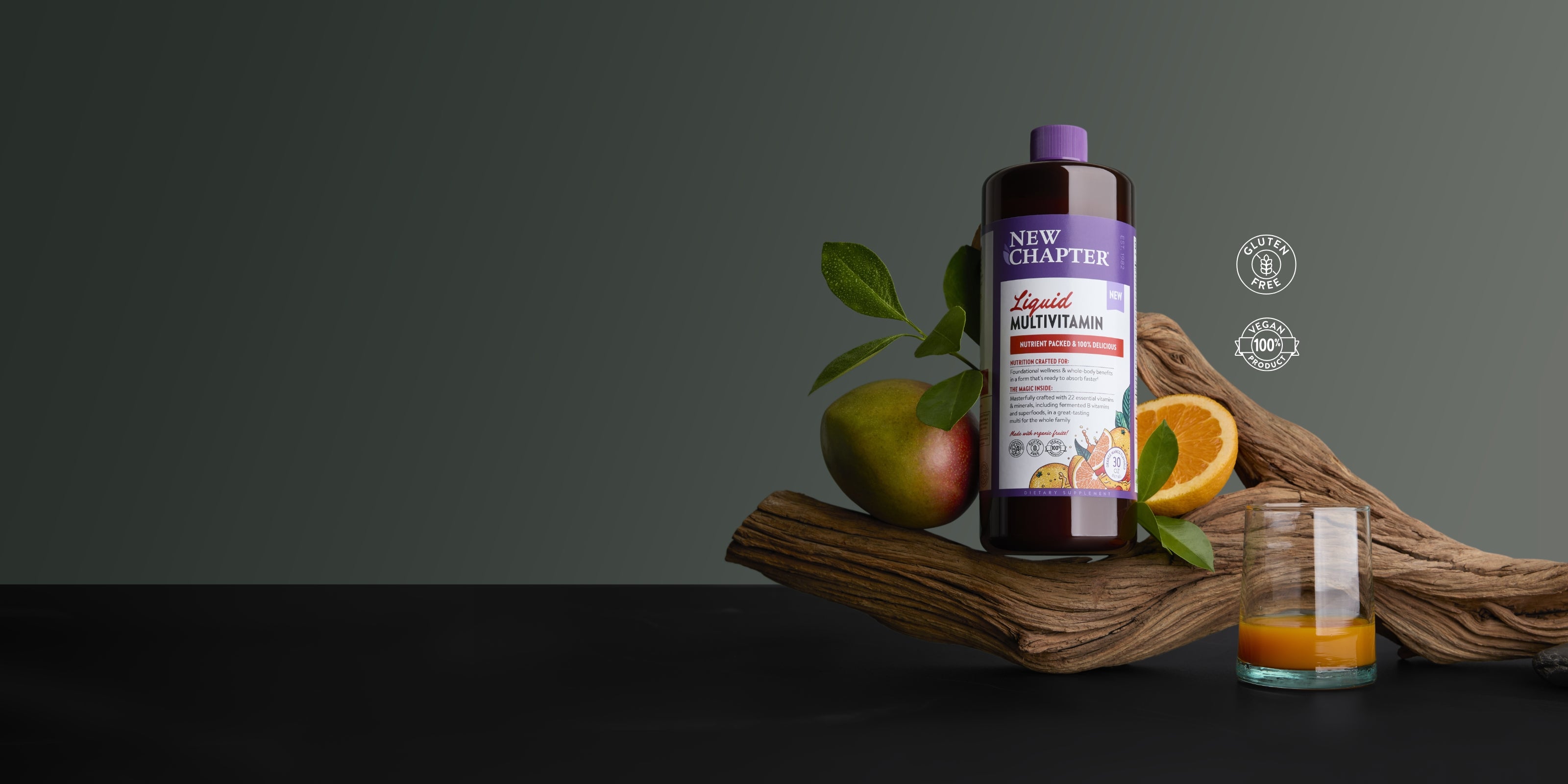 Liquid Multivitamins Completely Delicious, Deliciously Complete, Meet a new chapter in liquid multis for adults, teens & kids 2+, Gluten Free & 100% Vegan