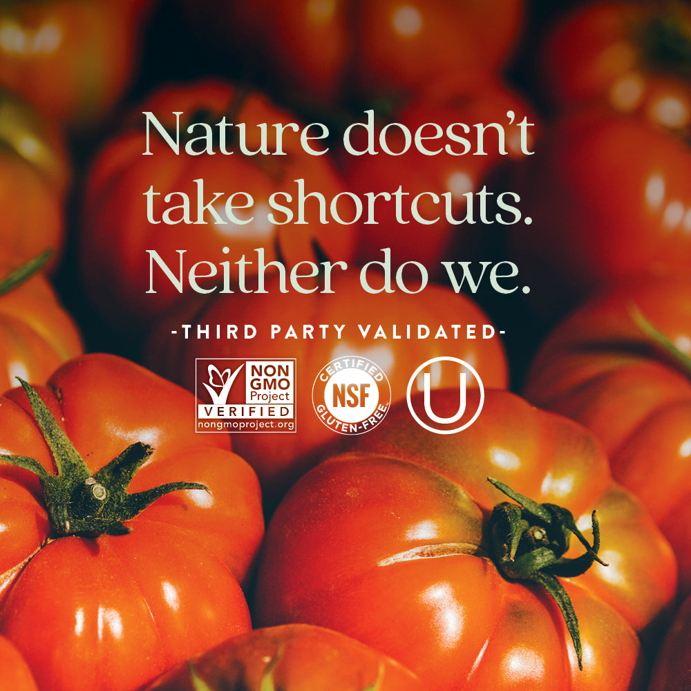 Non-GMO Project Verified, NSF Certified Gluten-Free, Kosher Certified