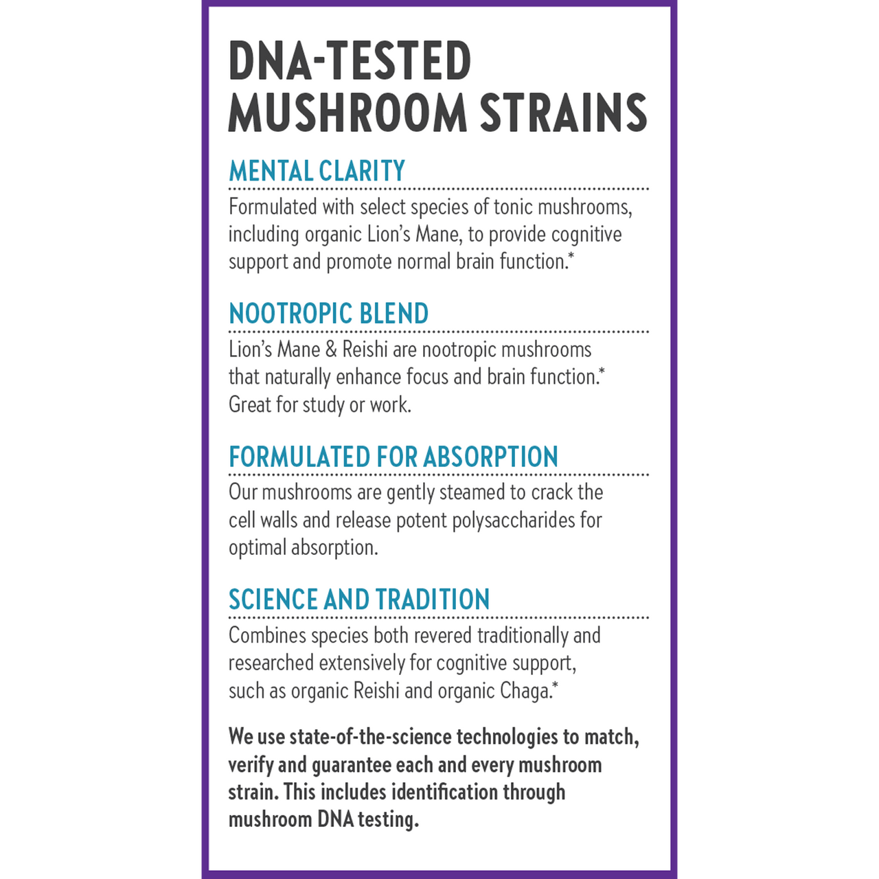 Mental Clarity. Nootropic blend, formulated for absorption, science and tradition