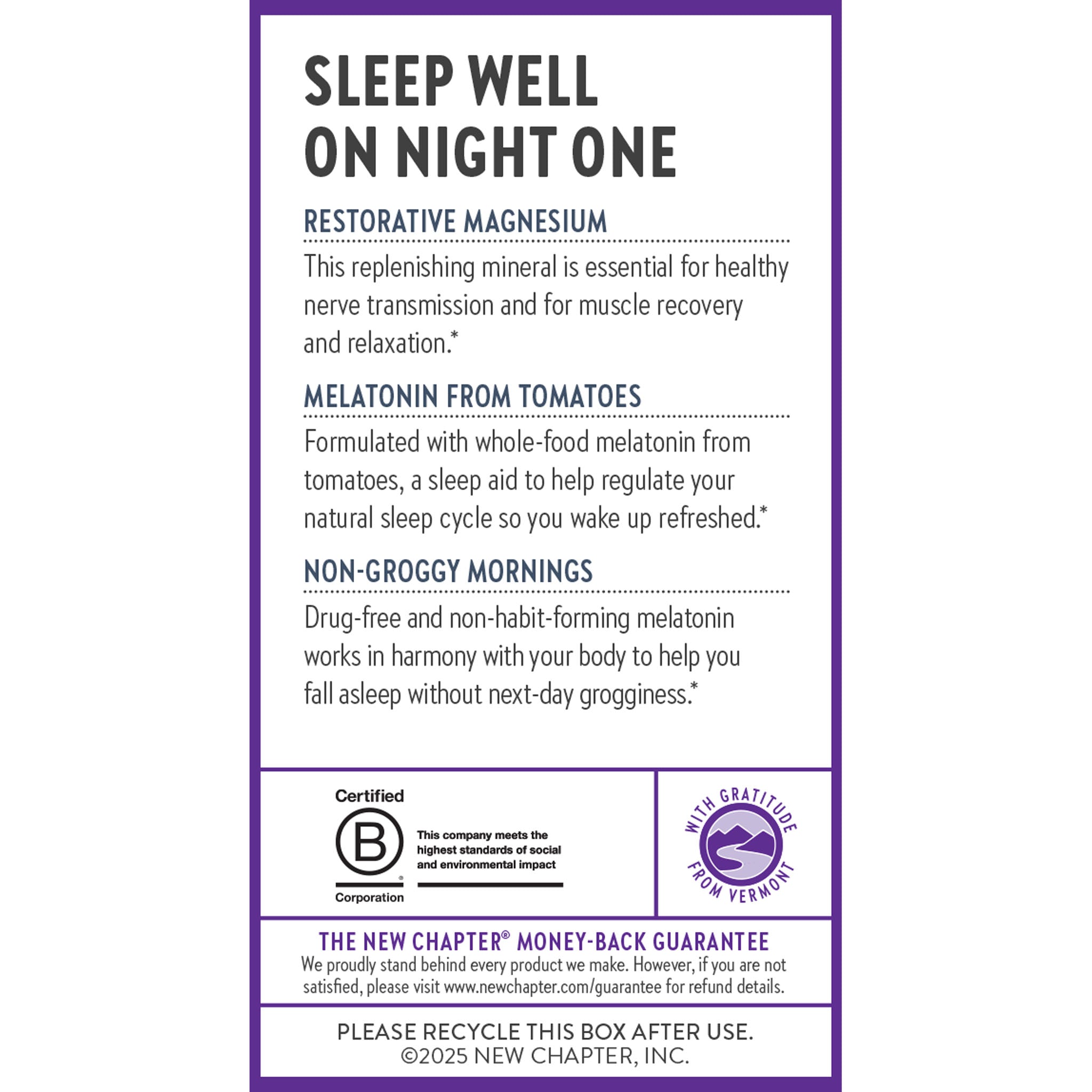 Restorative Magnesium, melatonin from Tomatoes, Non-Groggy Mornings