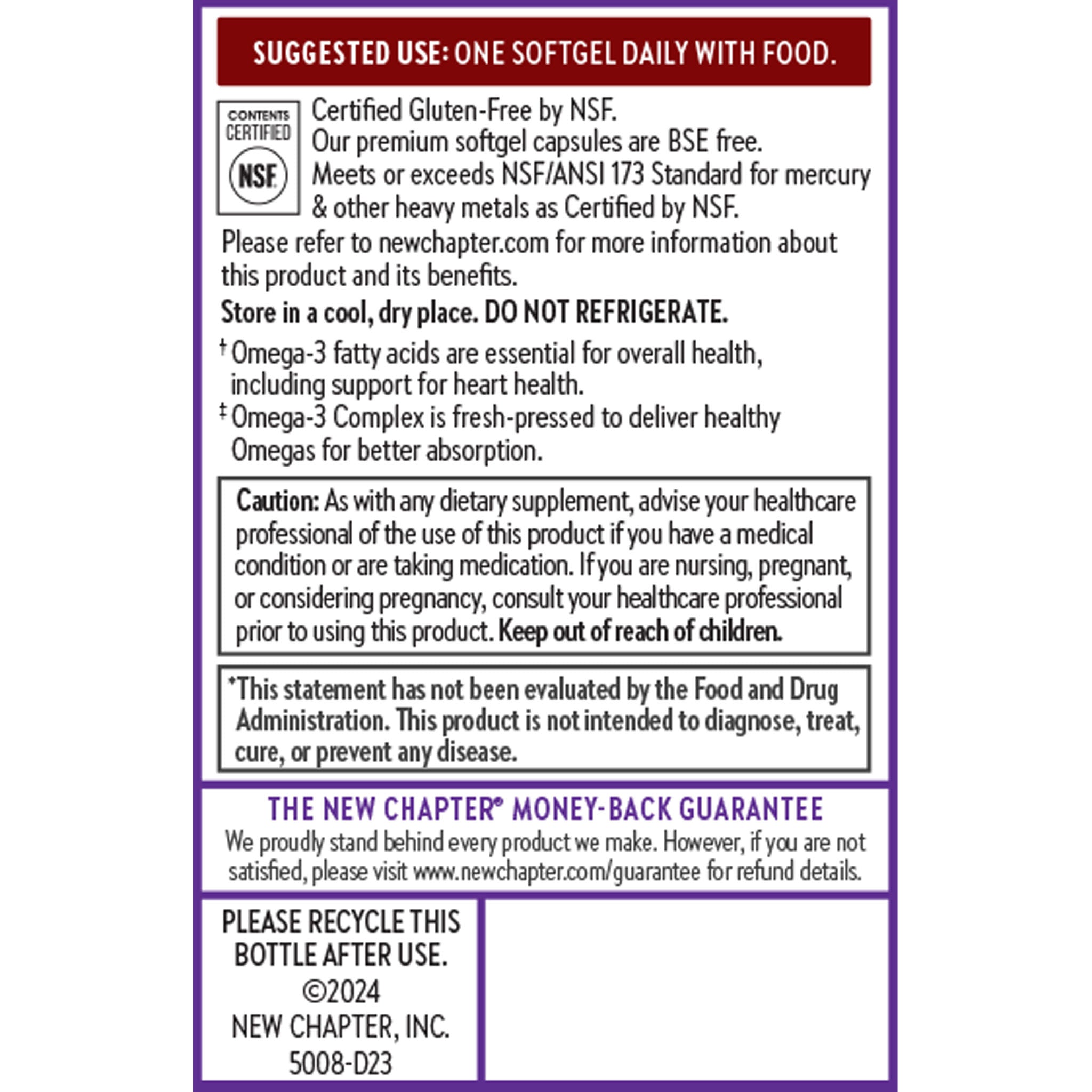 Suggested Use: One Softgel daily with food