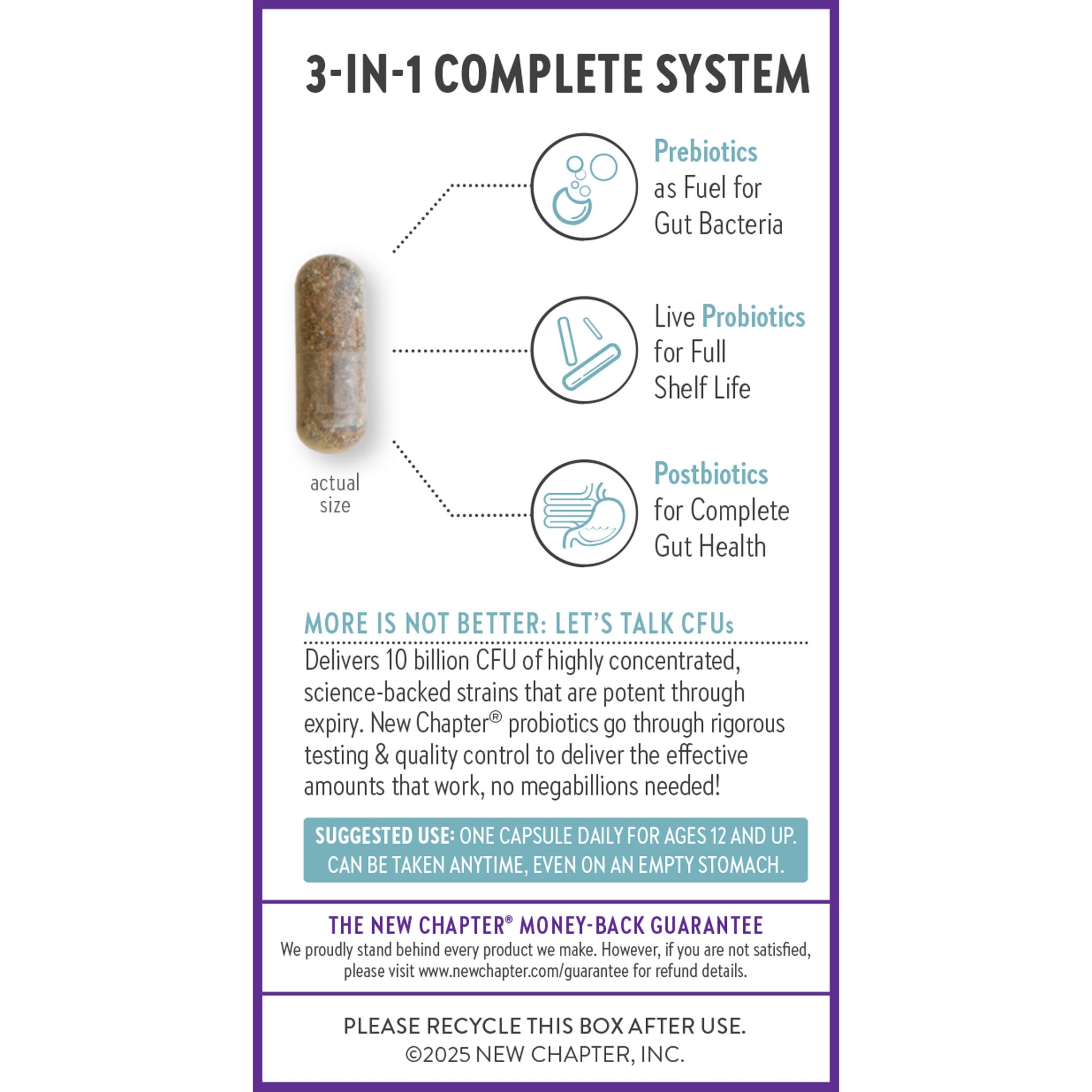 3-IN-1 Complete System, Prebiotics, Live Probiotics, Postbiotics