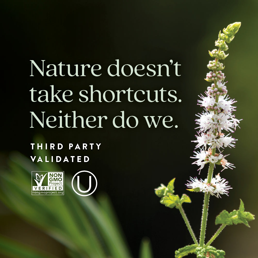 Third Party Validated. Non-GMO Project Verified, Kosher