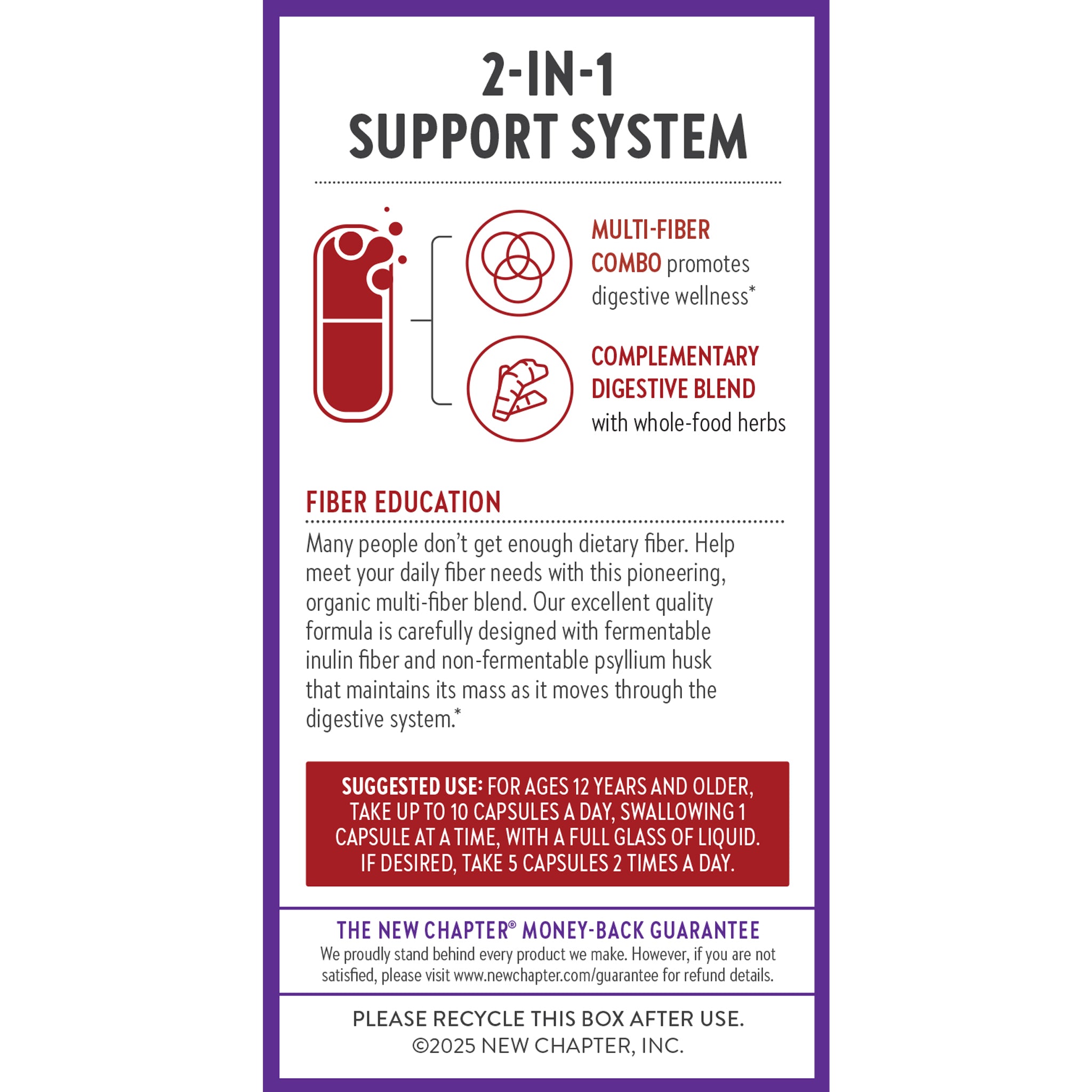 2-in-1 Support System, Multi-Fiber Combo & Complementary Digestive Blend