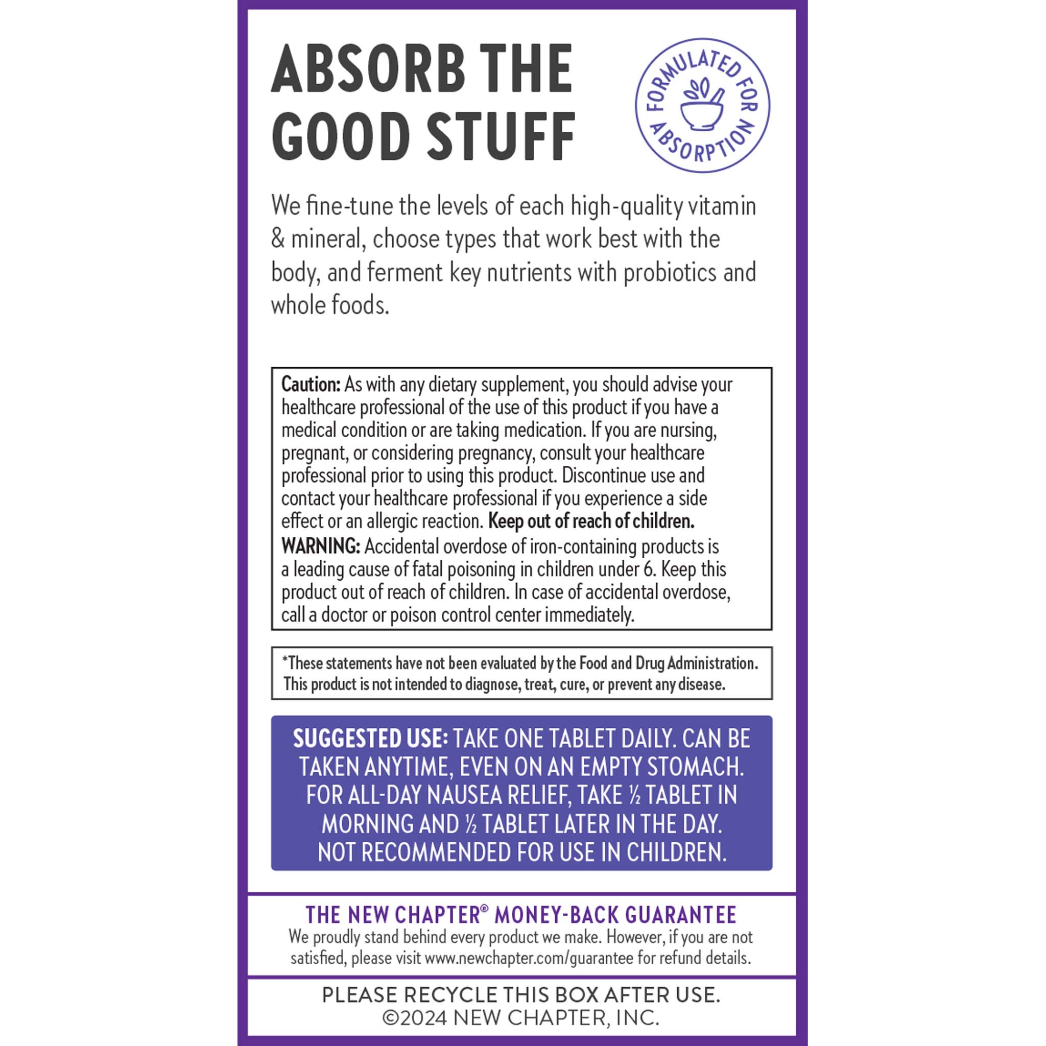 Absorb the Good Stuff.