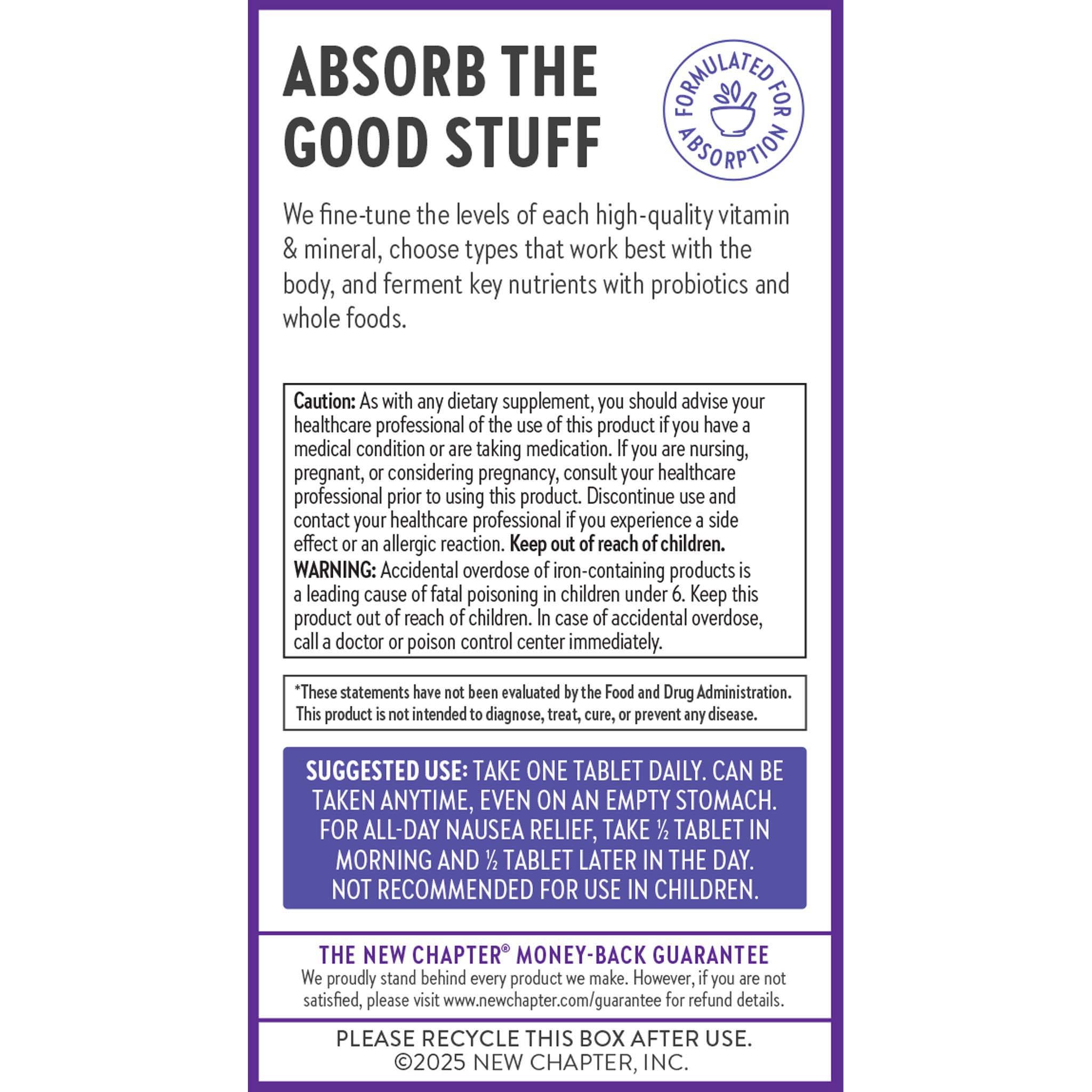 Absorb the Good Stuff, Formulated for Absorption