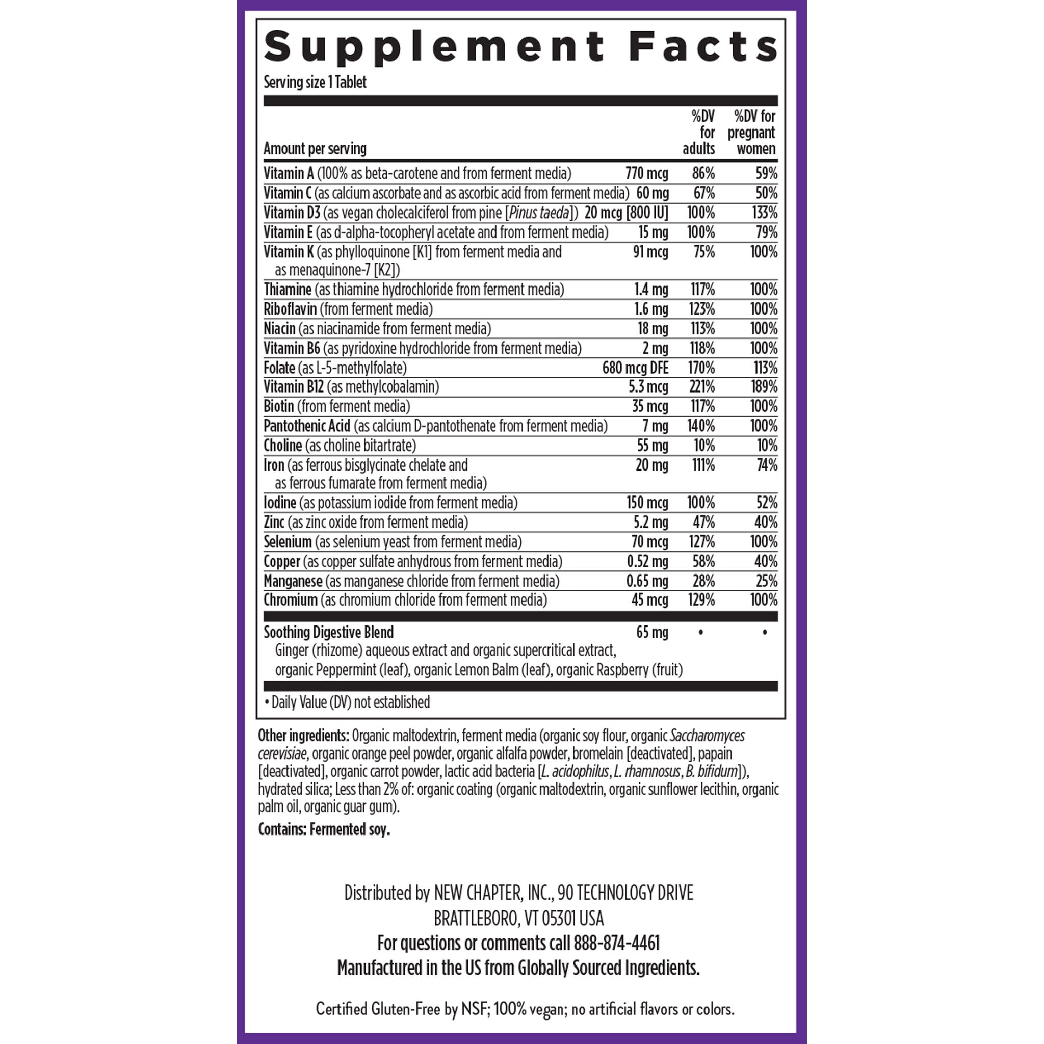 Supplement Facts Panel